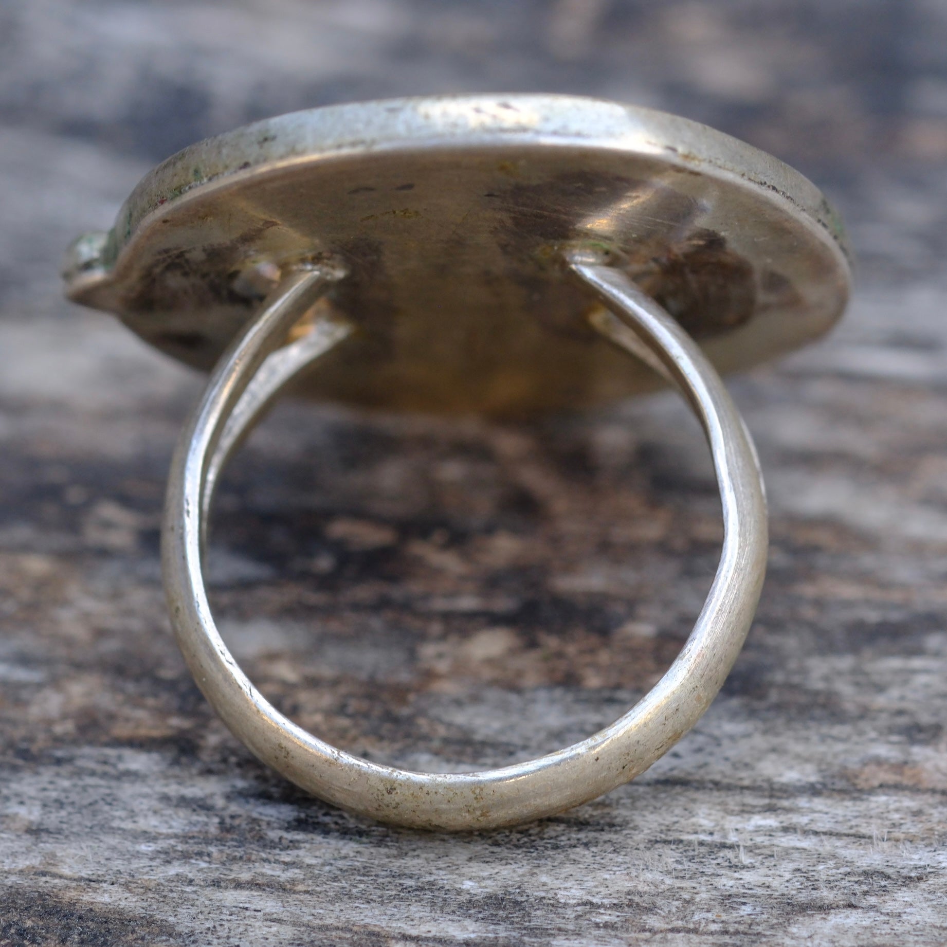 Vintage Sterling Fire Agate Roper Ring 6.75