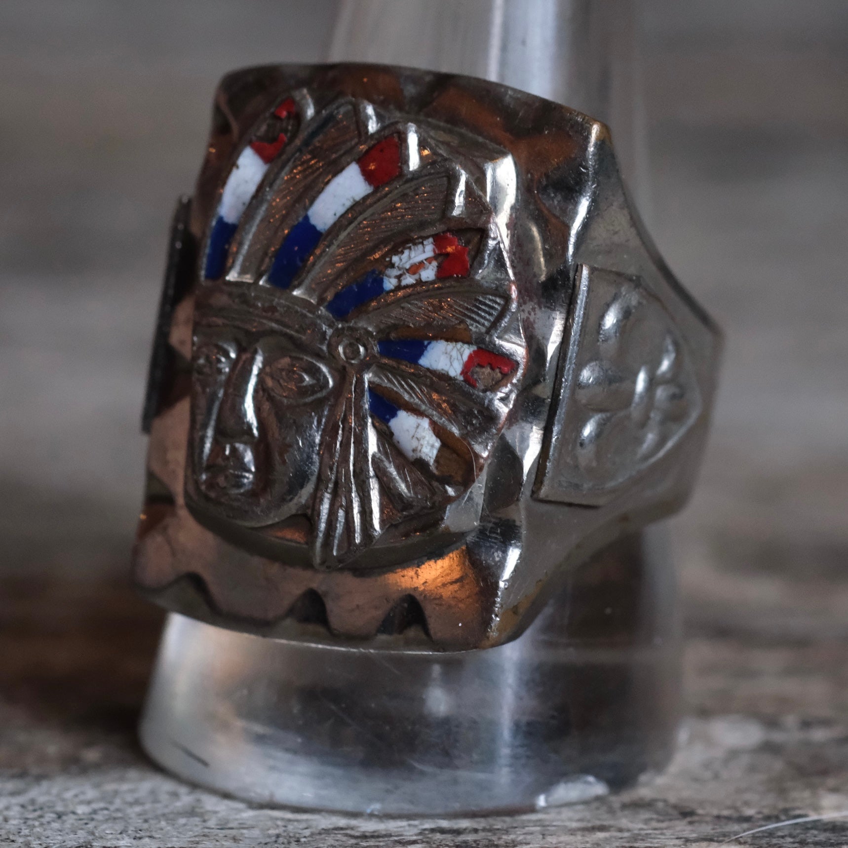 Vintage Mexican Biker Souvenir Ring 11