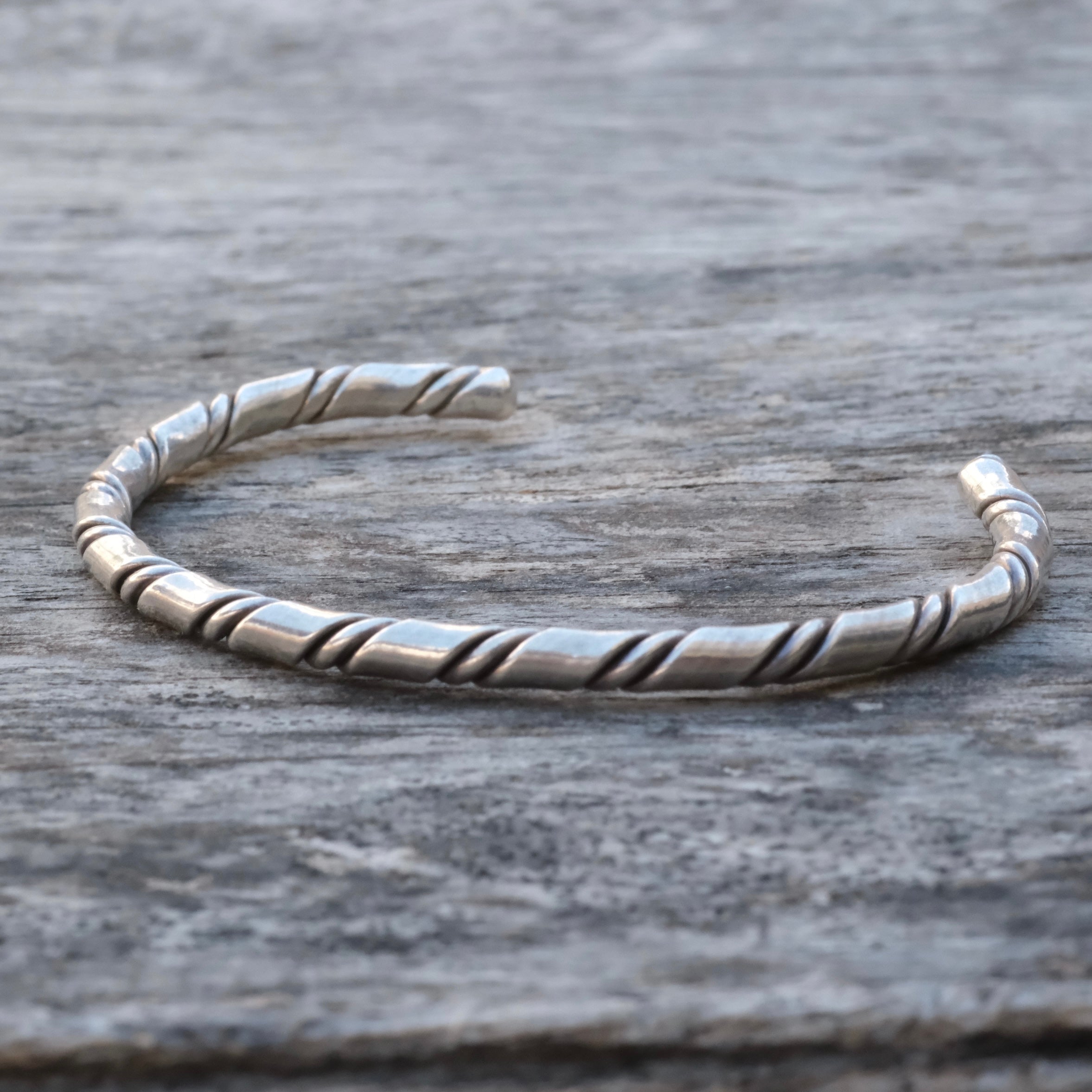 Vintage Sterling Silver Plated Twisted Cuff Bracelet