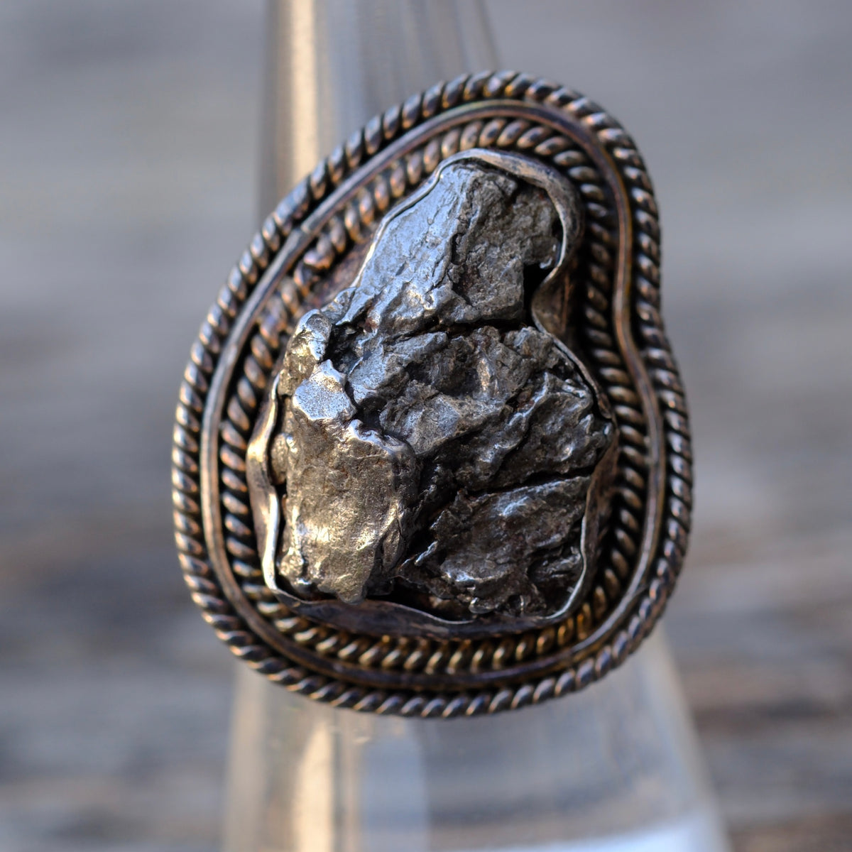 Vintage Sterling Pyrite Ring 6.75