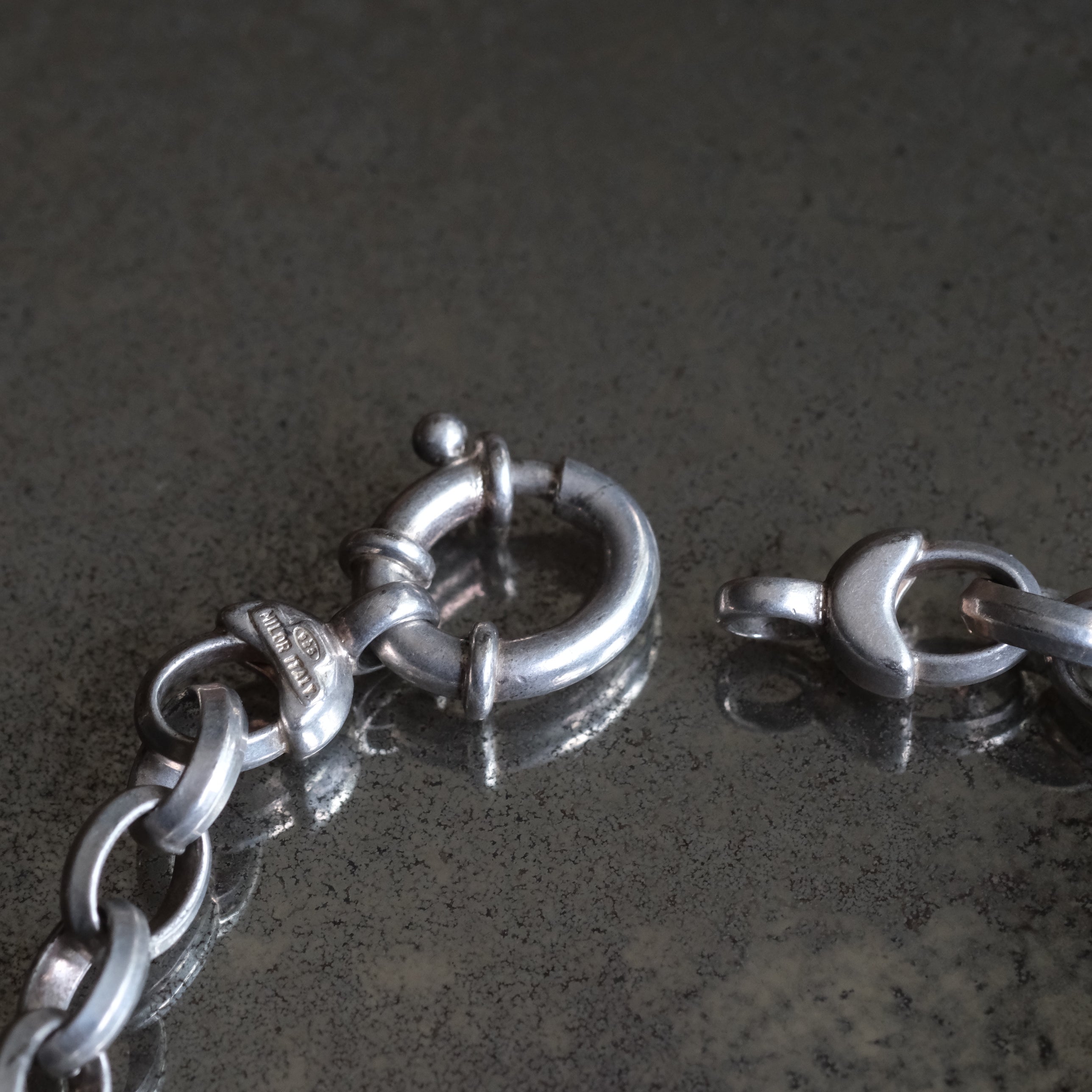 Vintage Sterling Rolo Chain Bracelet 7.75"