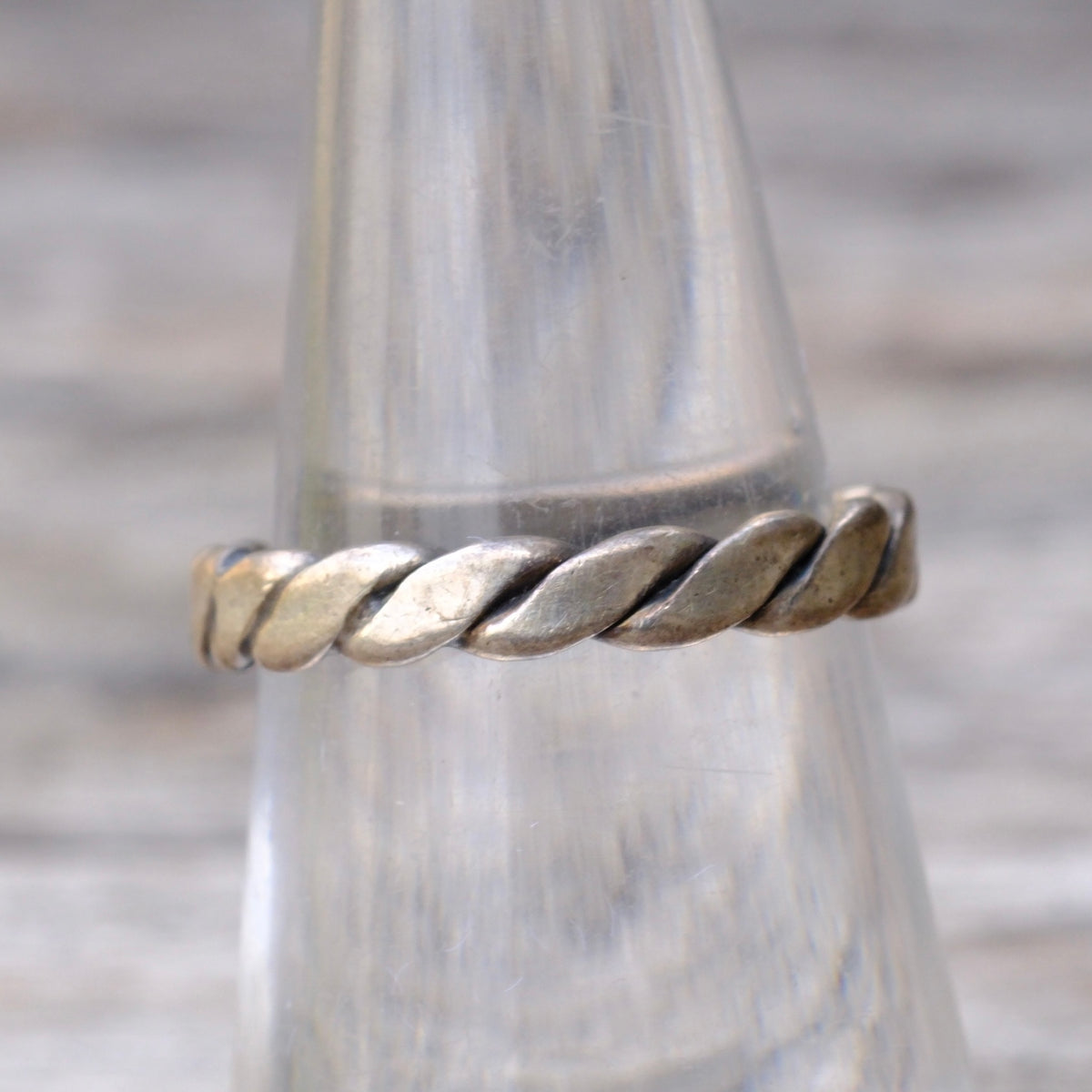 Vintage Sterling Twisted Band Ring 5.75