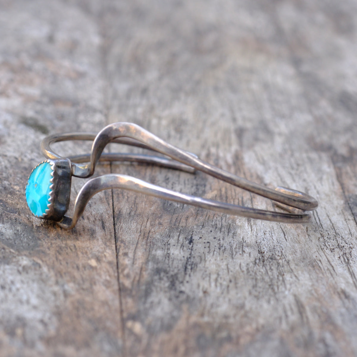Vintage Sterling Turquoise Cuff Bracelet