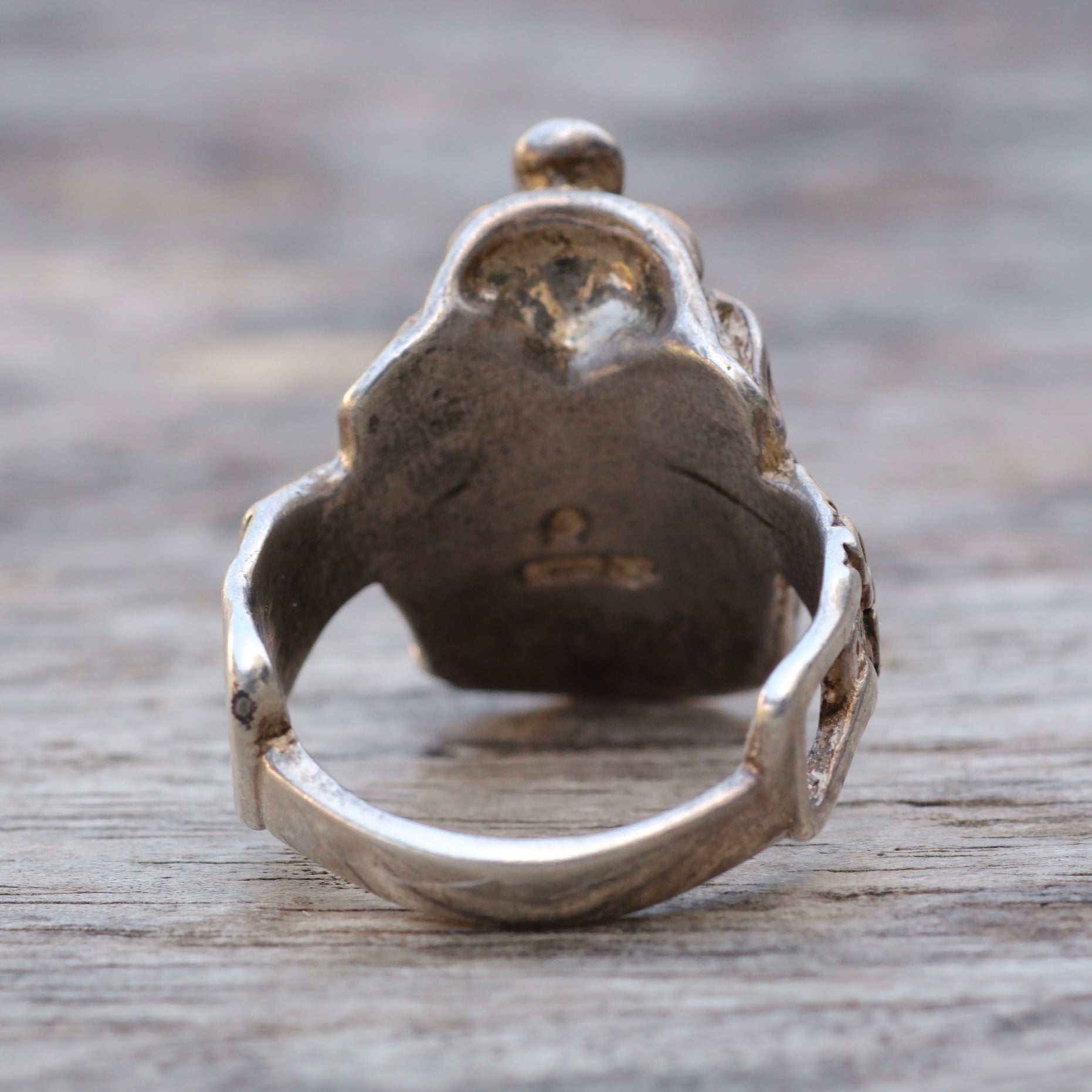 Vintage Sterling Silver Saddle Ring 11.75