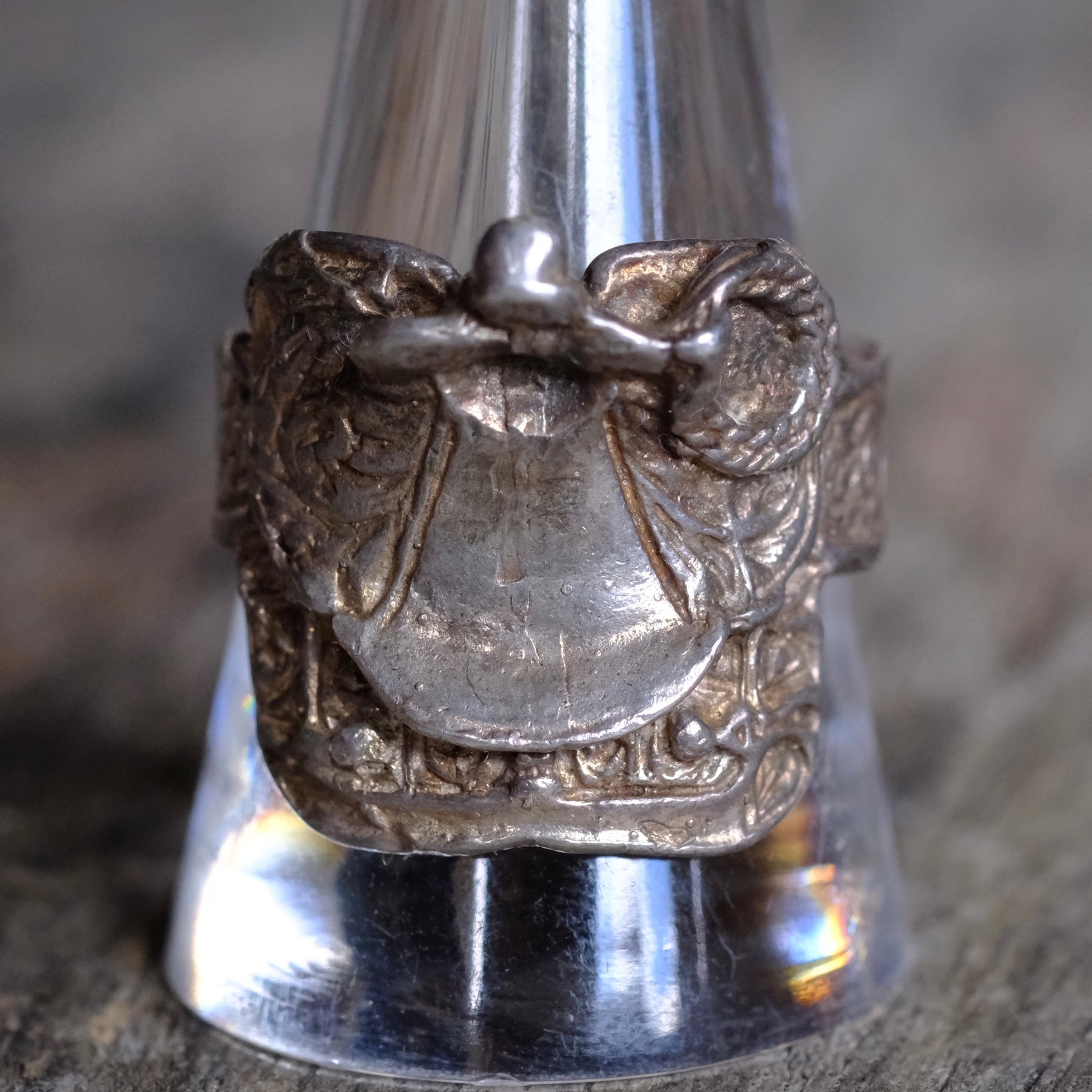 Vintage Sterling Silver Saddle Ring 9.5