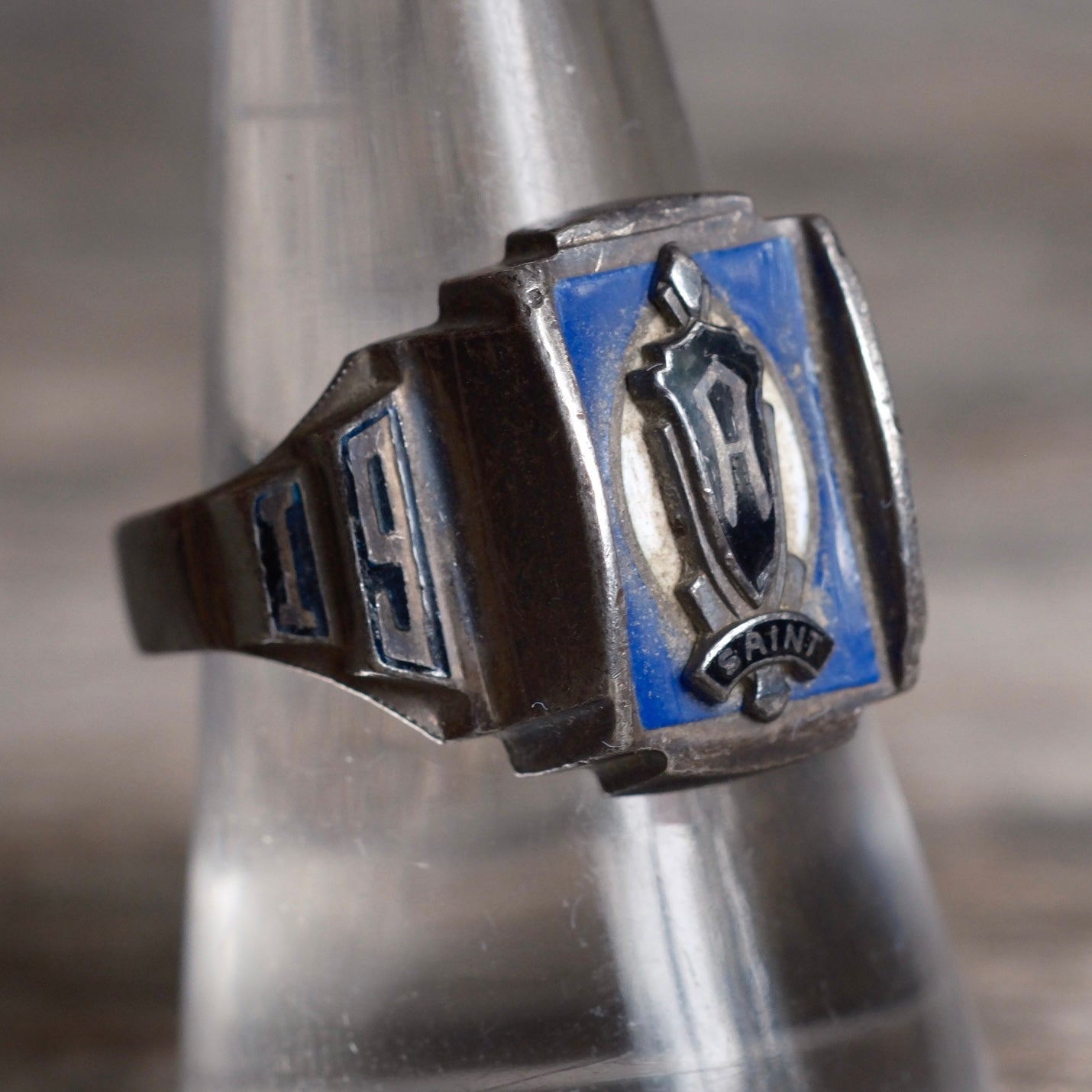 Vintage Sterling 1958 Class Ring 9.25