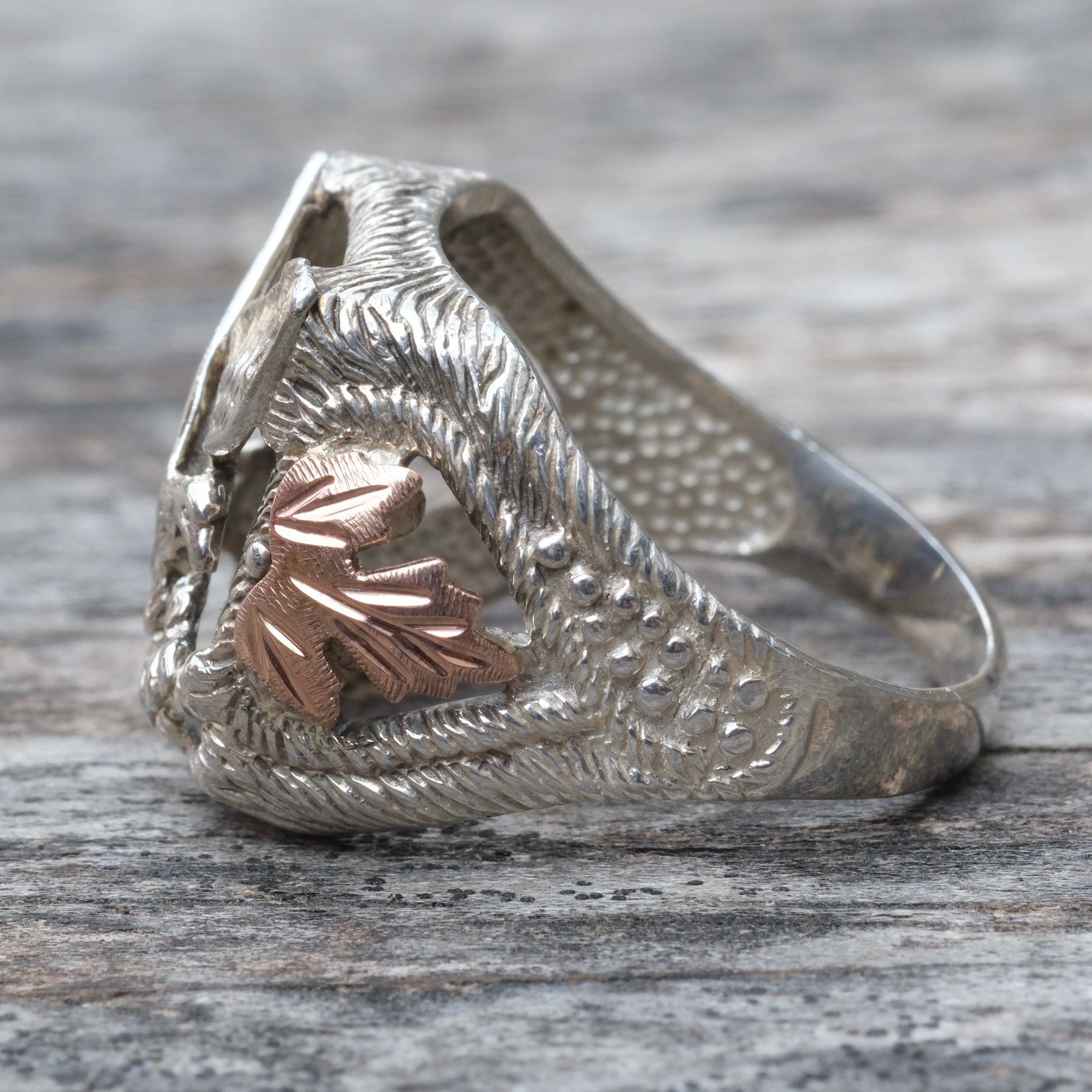 Vintage Sterling Eagle Signet Ring 9.25