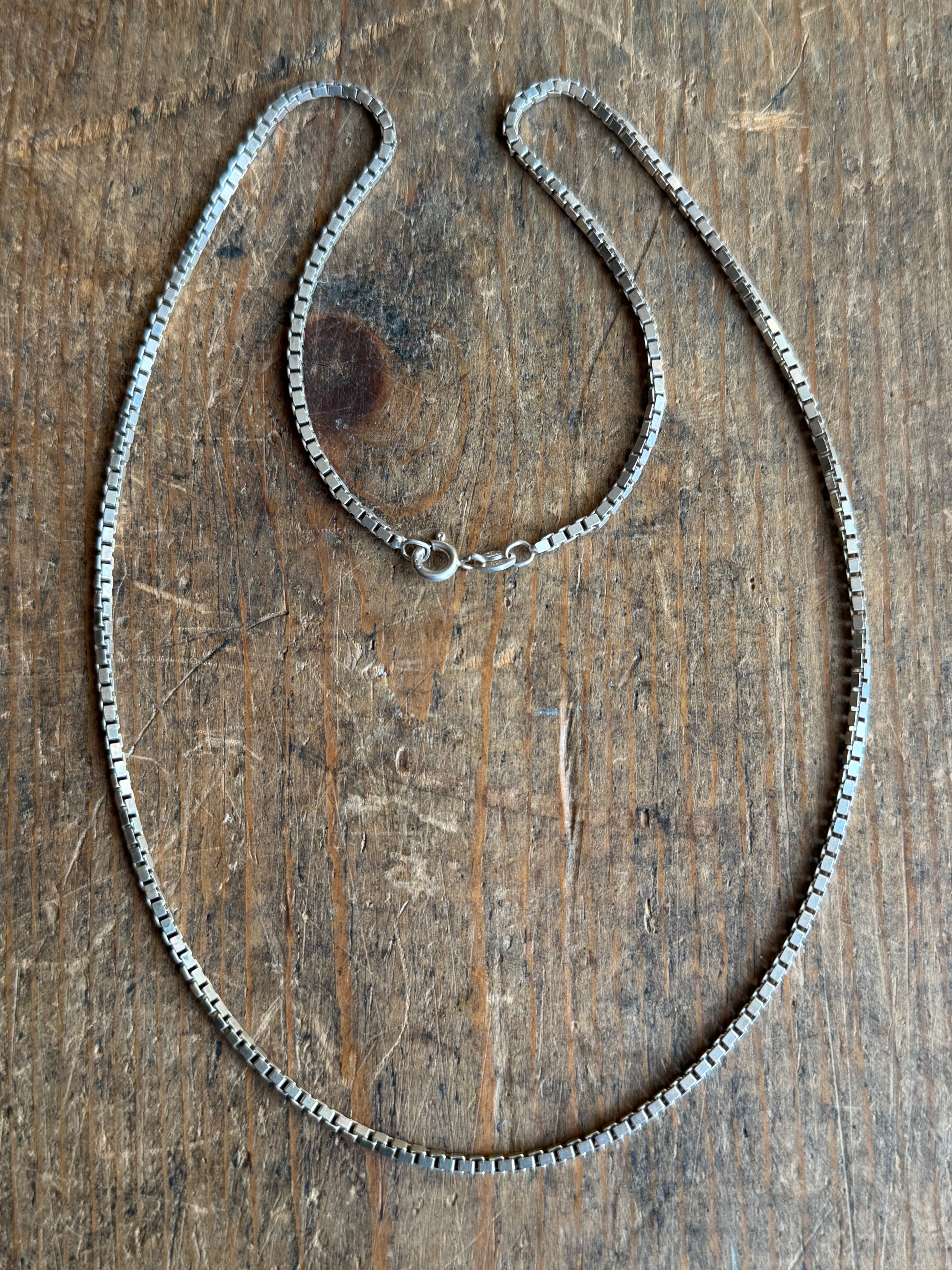 Vintage Sterling Silver 20” Box Chain