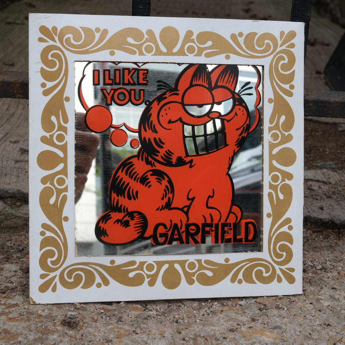 Vtg Garfield Carnival Mirror American Decay