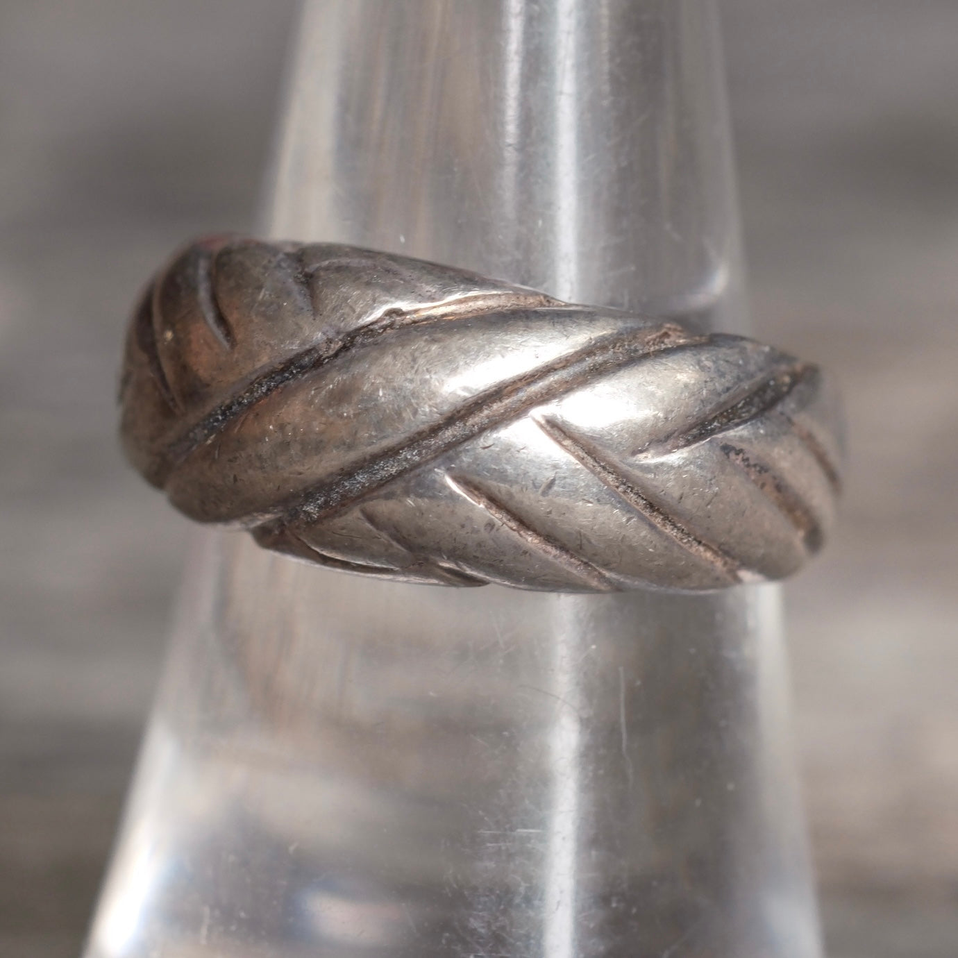 Vintage Sterling Silver Engraved Band Ring 7.25