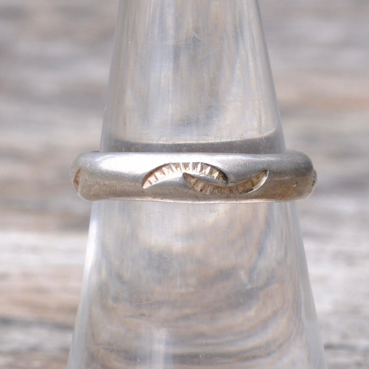 Vintage Sterling Stamped Band Ring 7
