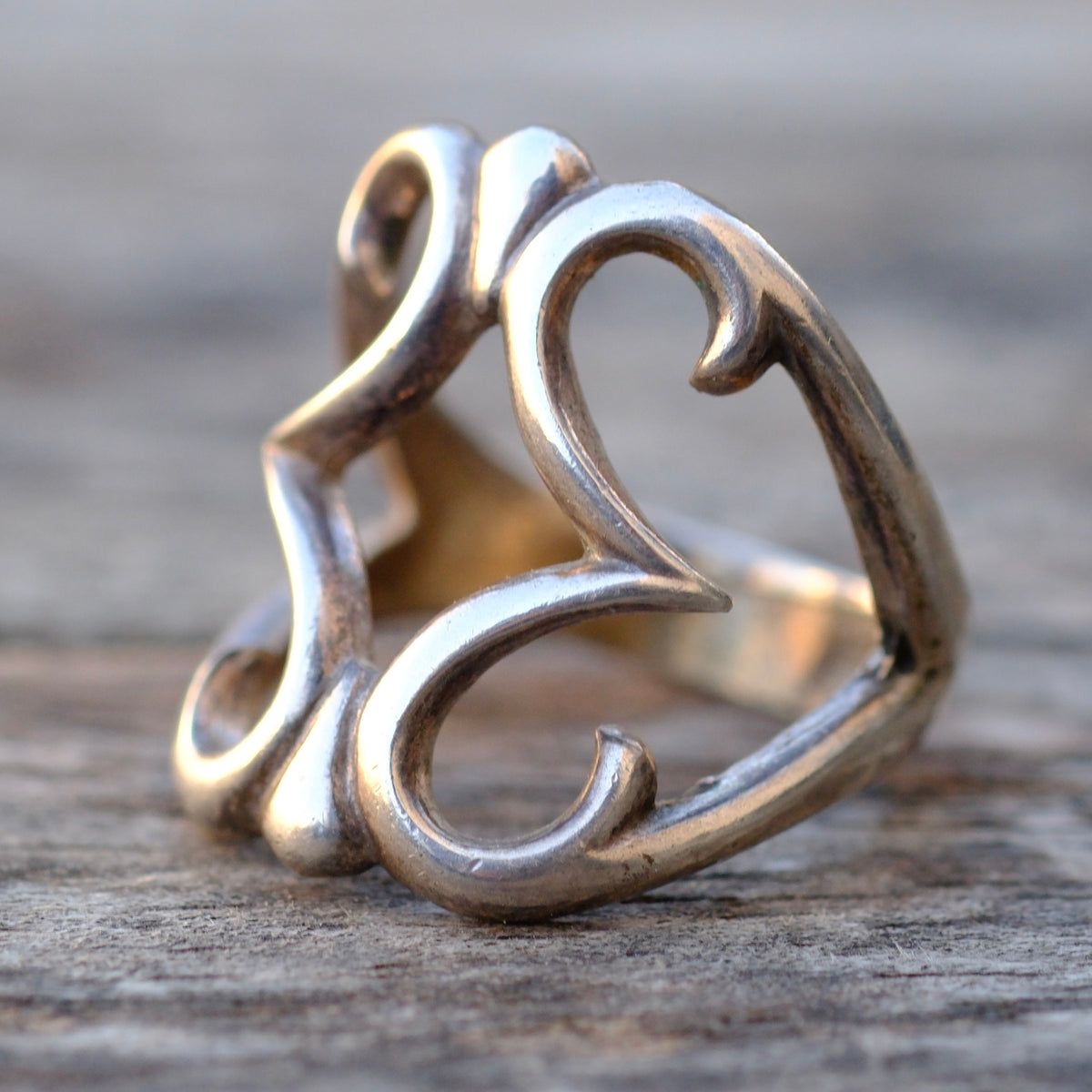 Vintage Sterling Silver Sandcast Ring 5