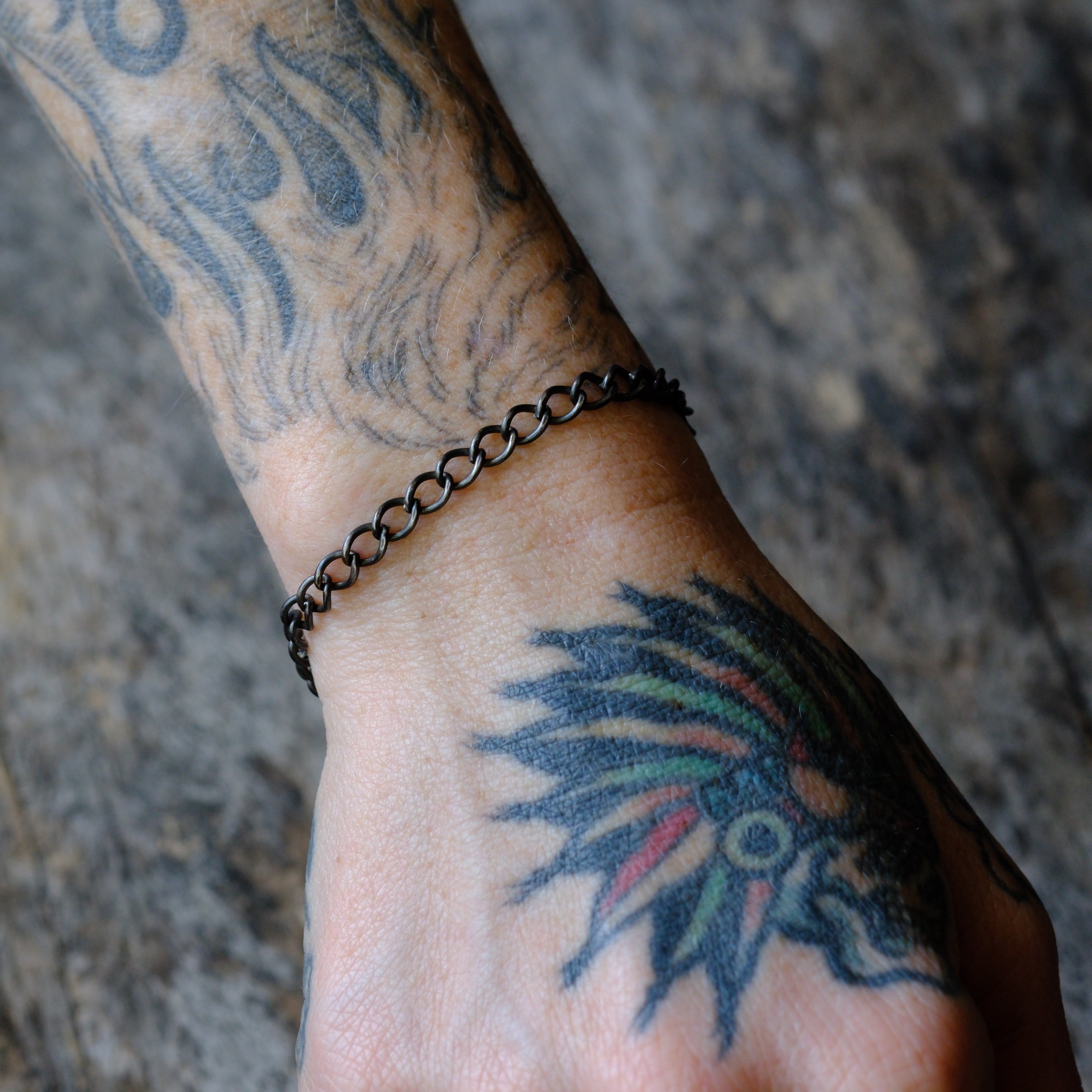 Vintage Sterling Silver Link Chain Bracelet