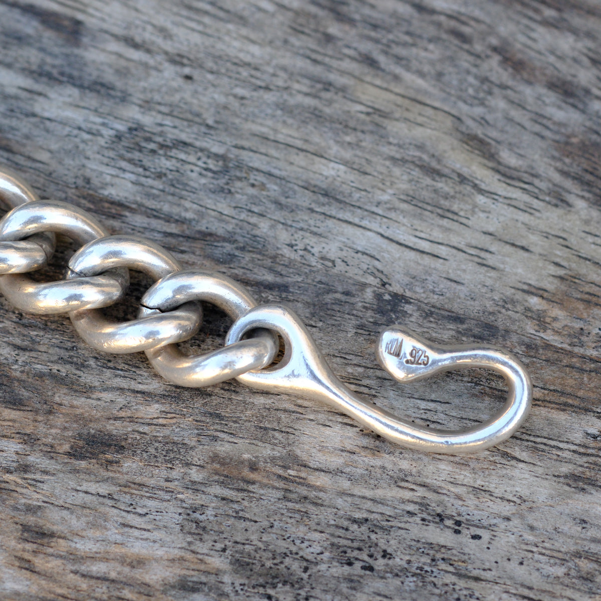 HEAVY Vintage Sterling Link Chain Bracelet