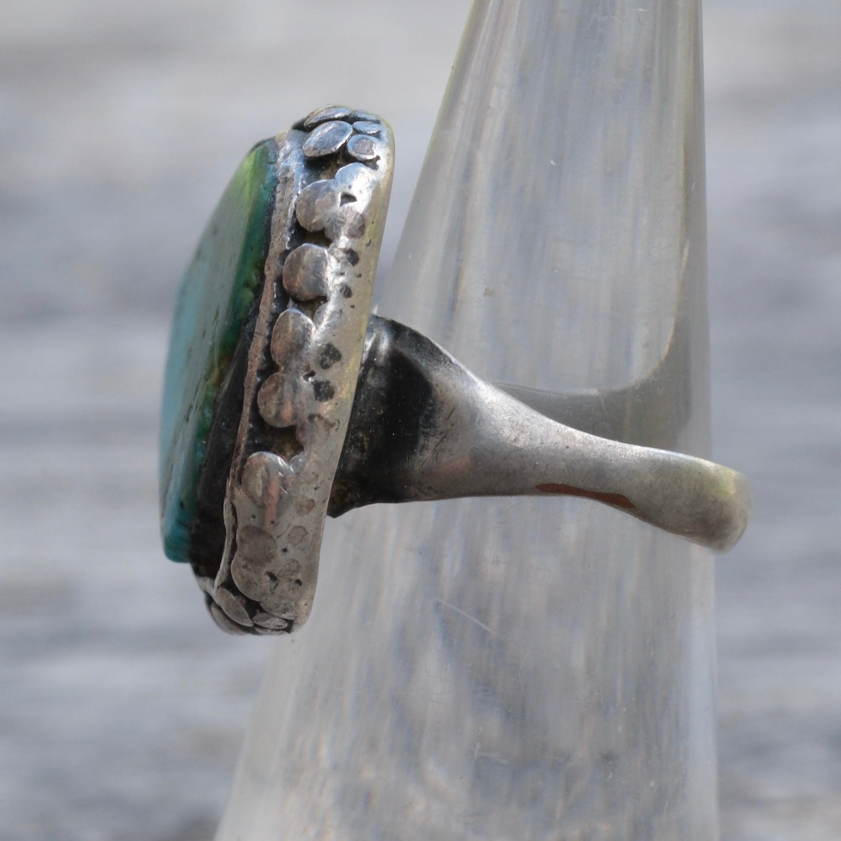 Vintage Sterling Turquoise ring 5.75
