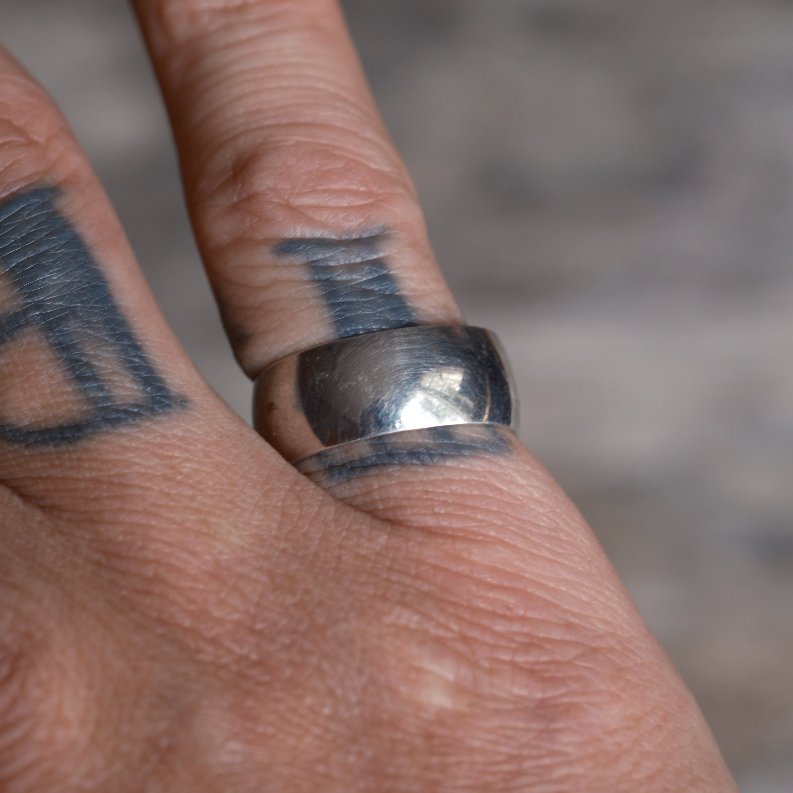Vintage Sterling Silver Band Ring 7