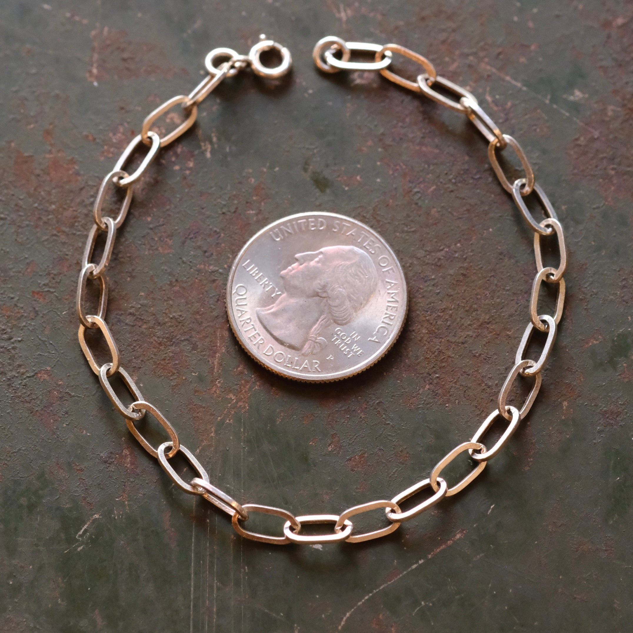 Vintage Sterling Paperclip Chain Bracelet