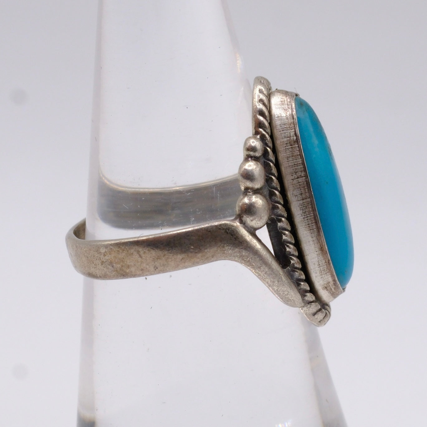 Vintage Sterling Turquoise Ring 5.75