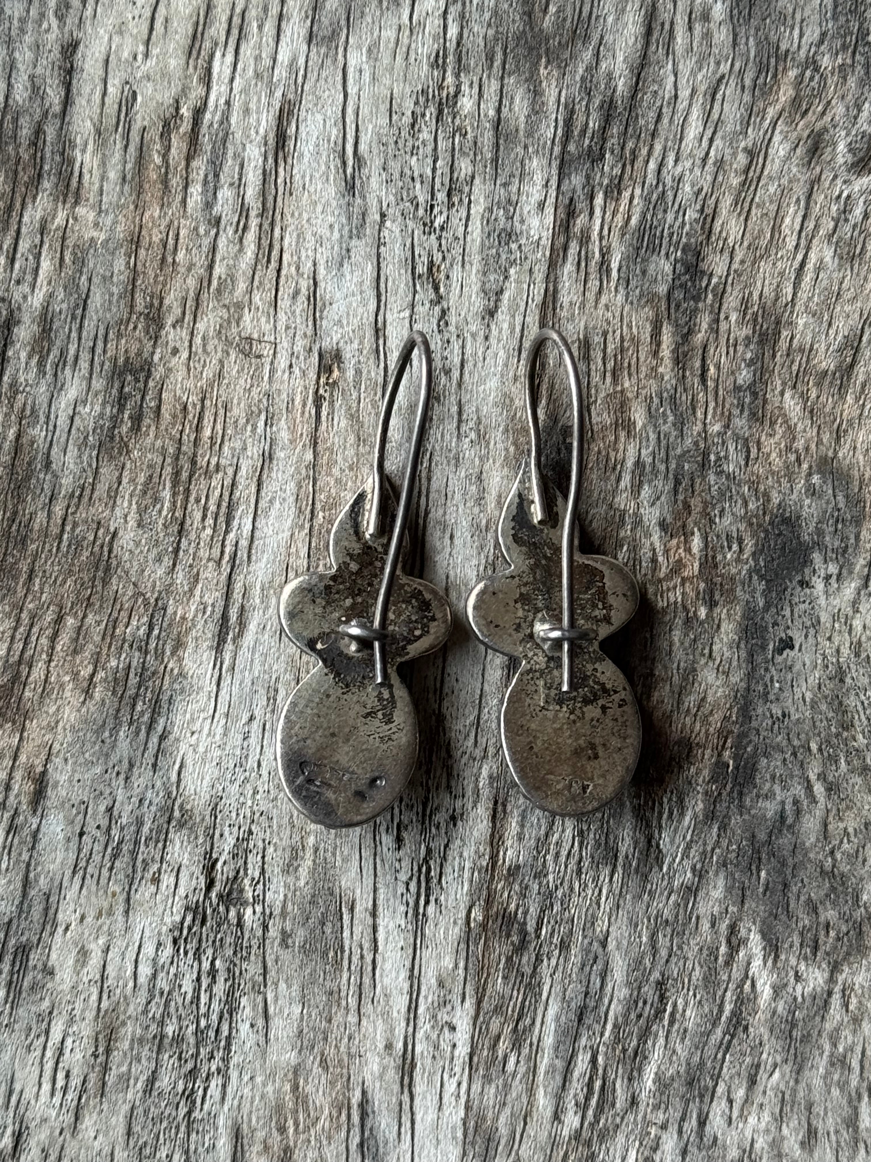 Vintage Sterling Silver Carnelian Earrings