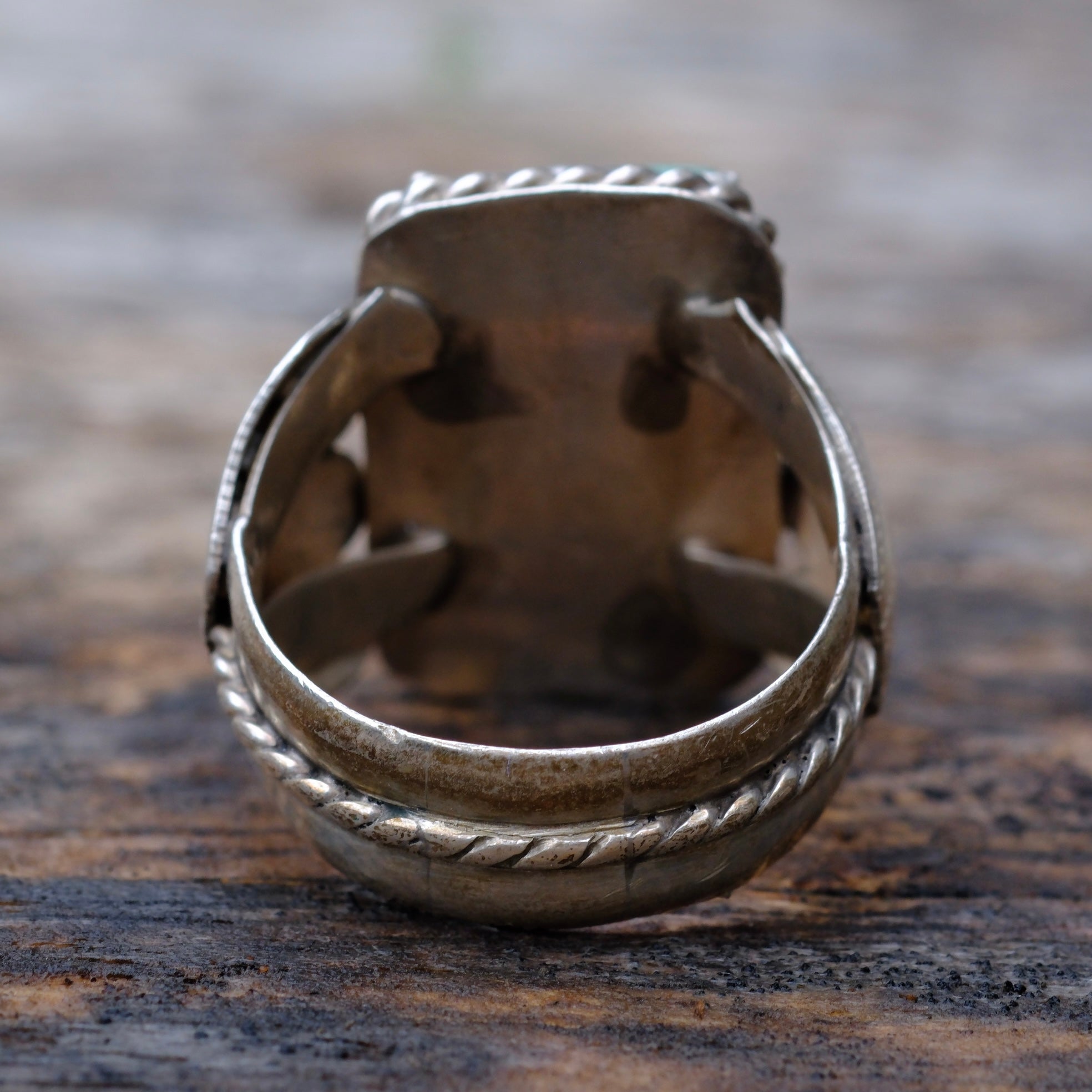 Vintage Sterling Turquoise Ring10.5