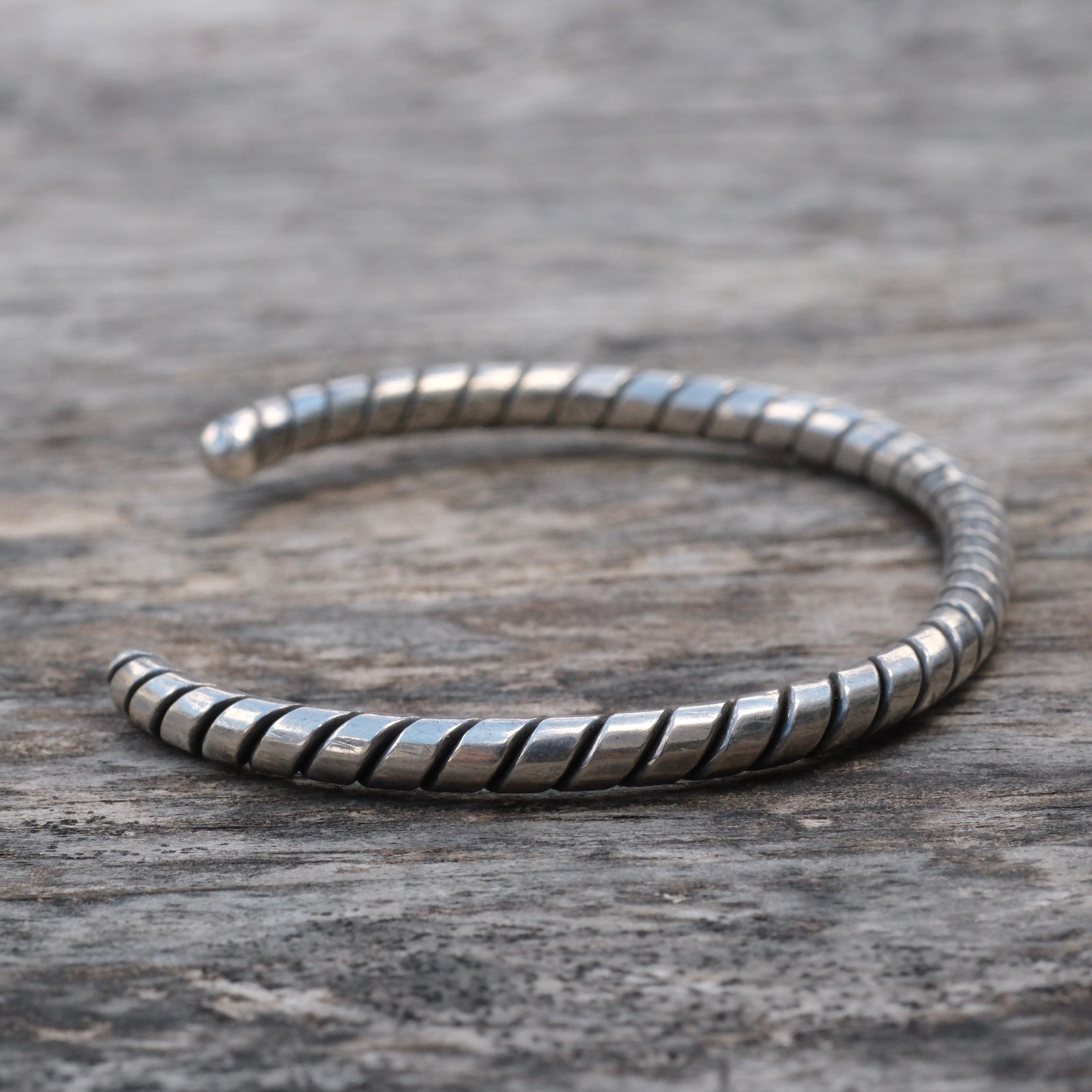 Vintage Sterling Silver Twisted Cuff Bracelet