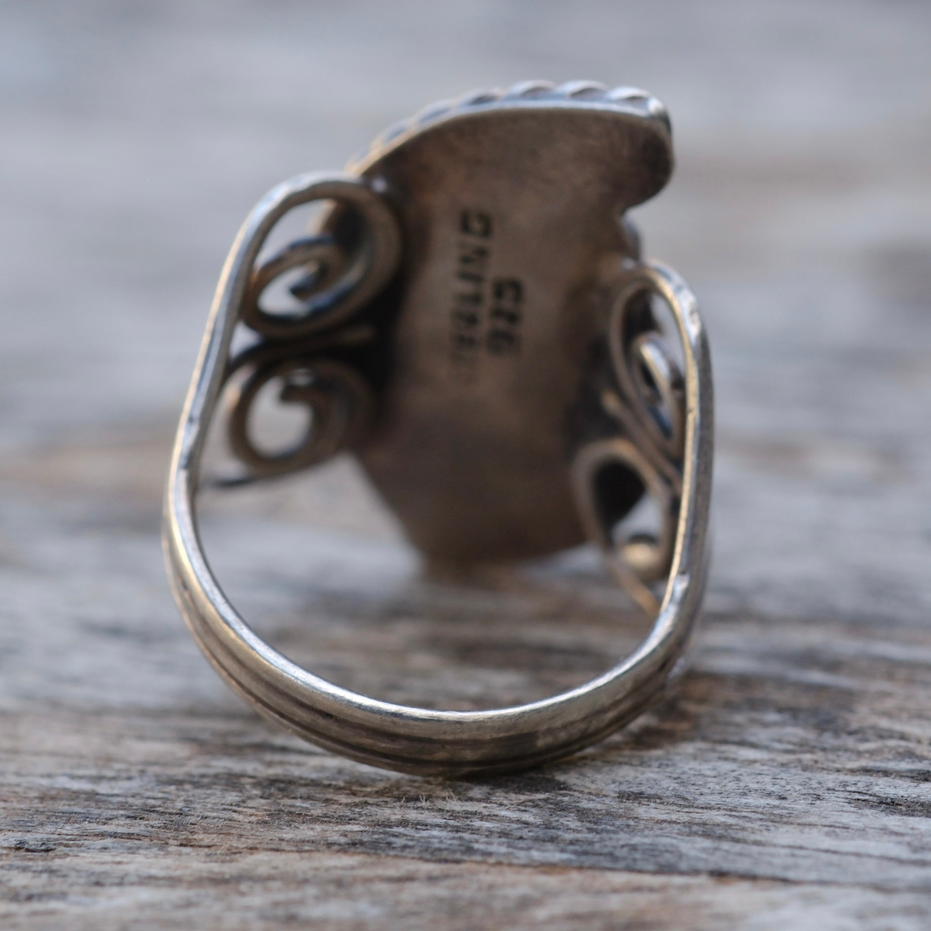Vintage Sterling Fire Agate Ring 6.75