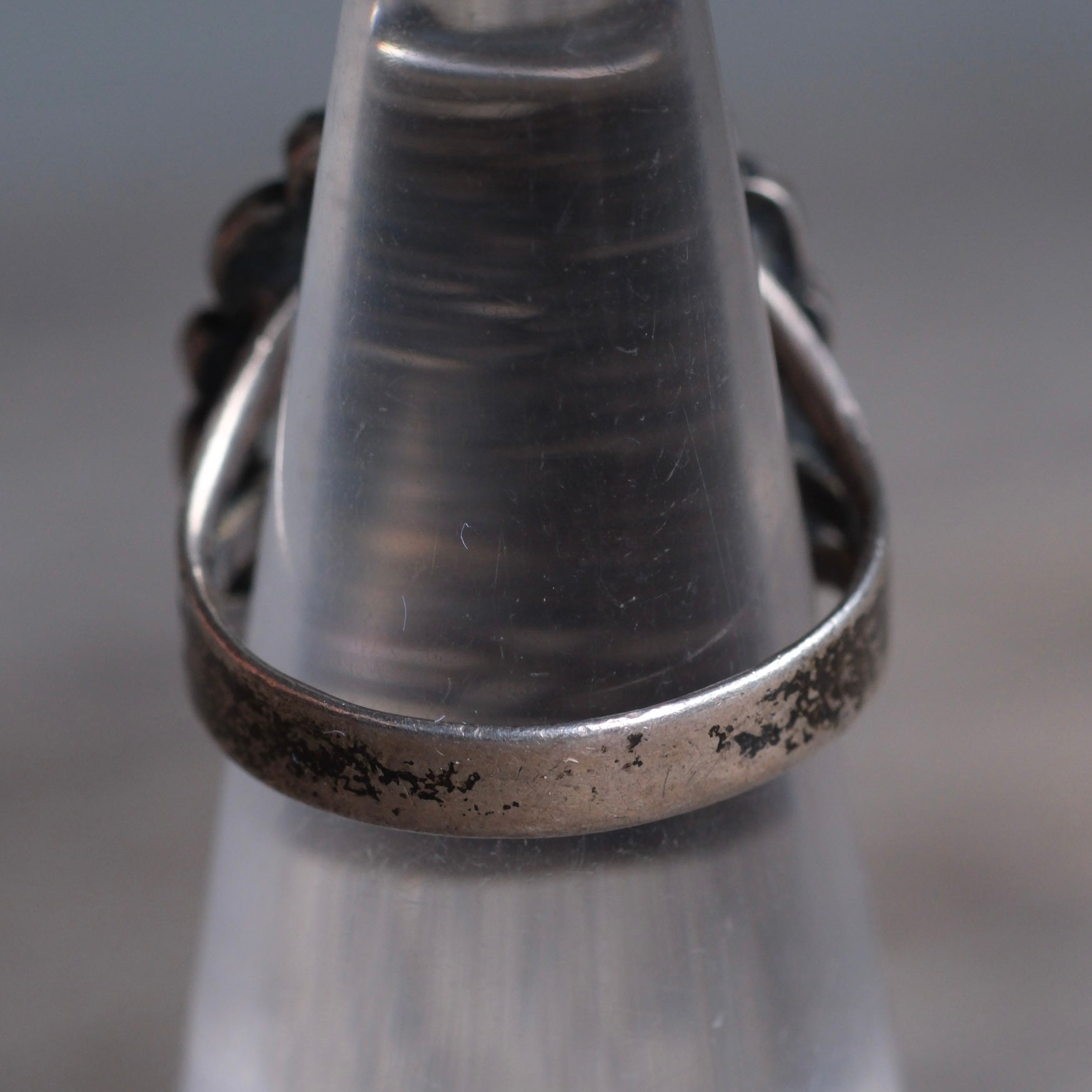 Vintage Sterling Turquoise Ring 4.75