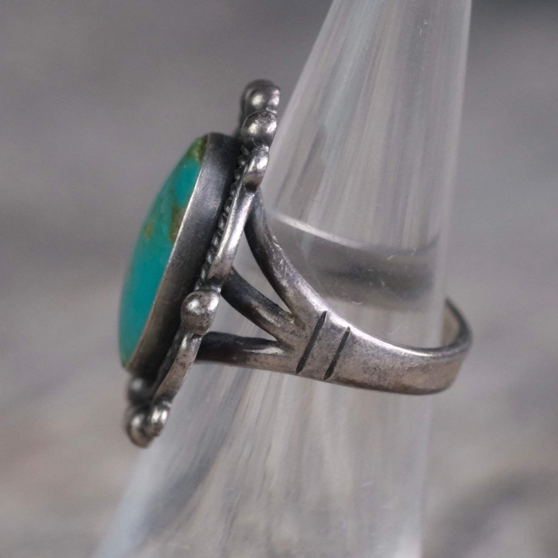 Vintage Sterling Turquoise Ring 5.75