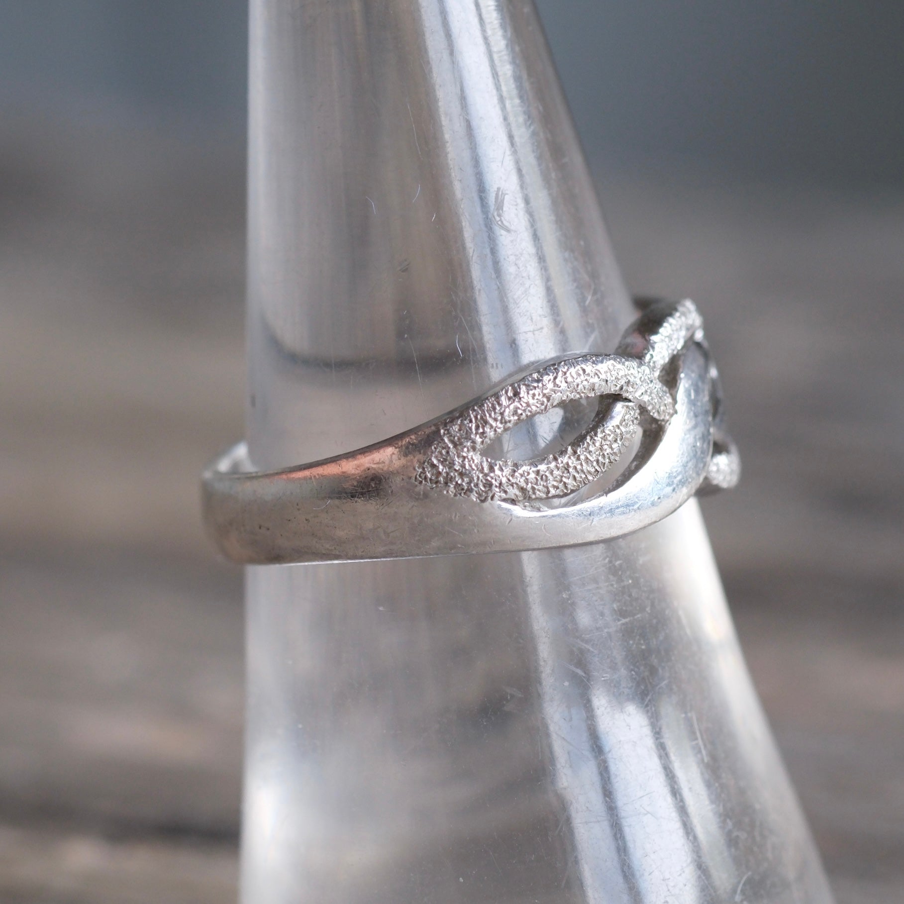 Vintage Sterling Silver Woven Band 7.75