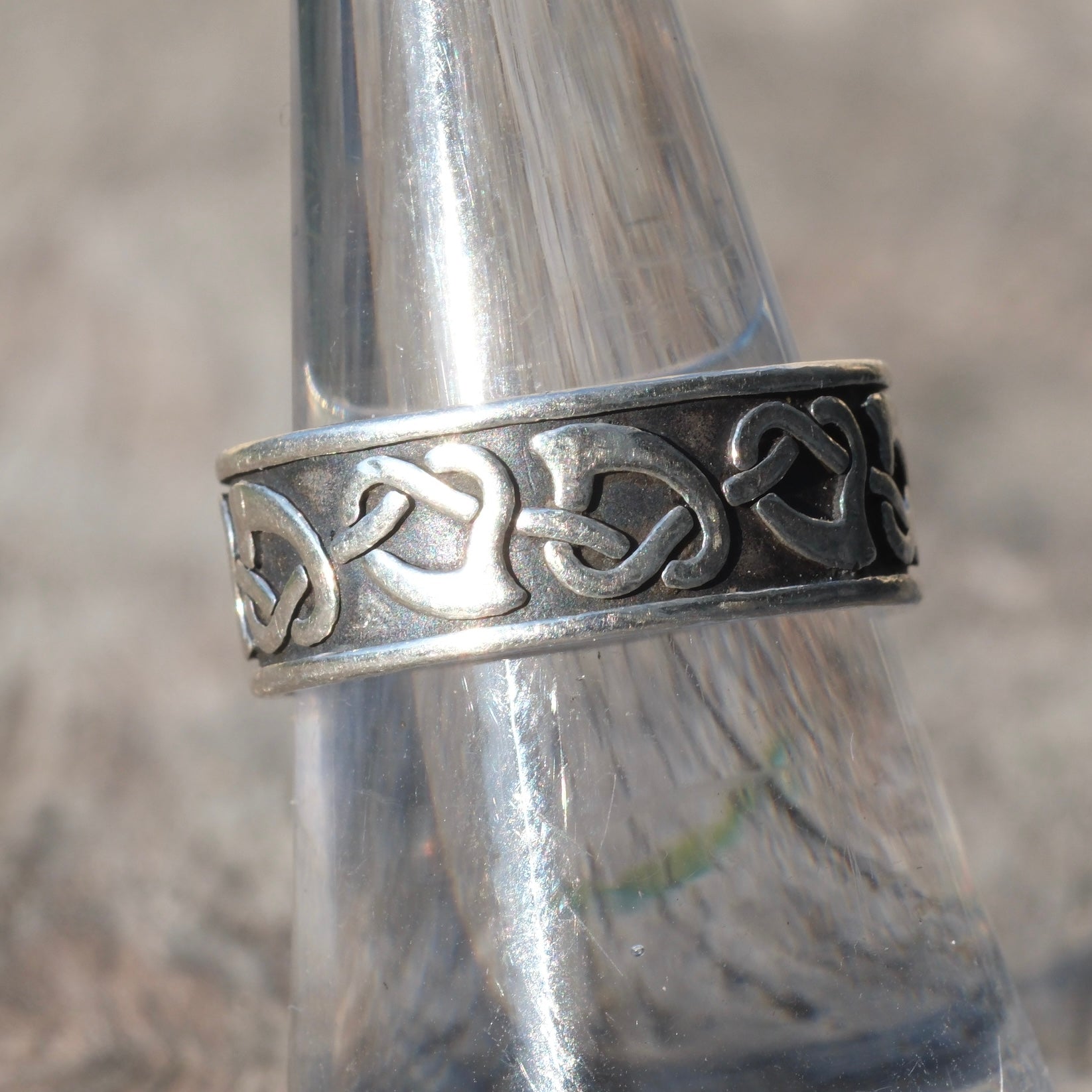 Vintage Sterling Silver Band Ring 7.5