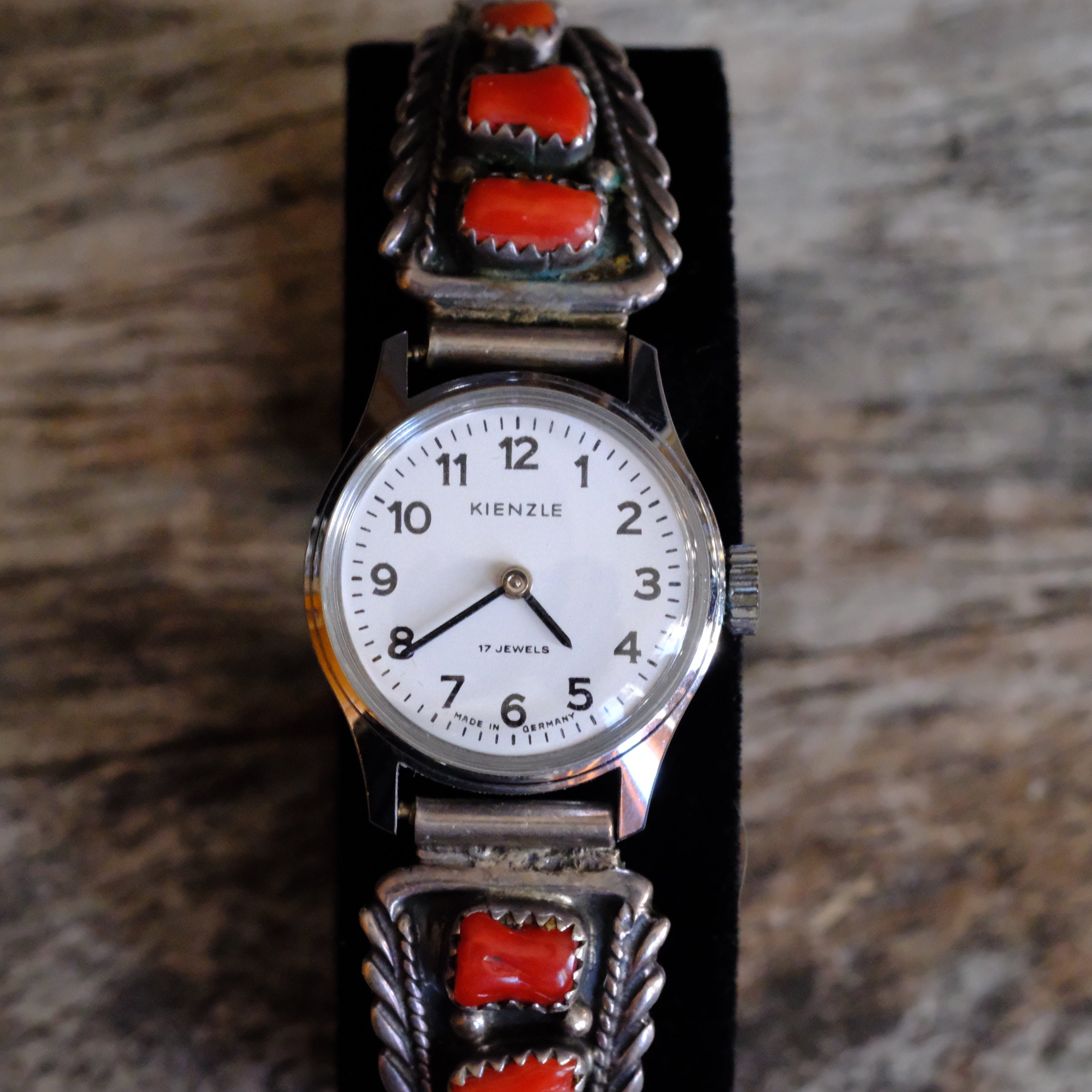 Vintage Sterling Coral Ladies Watch