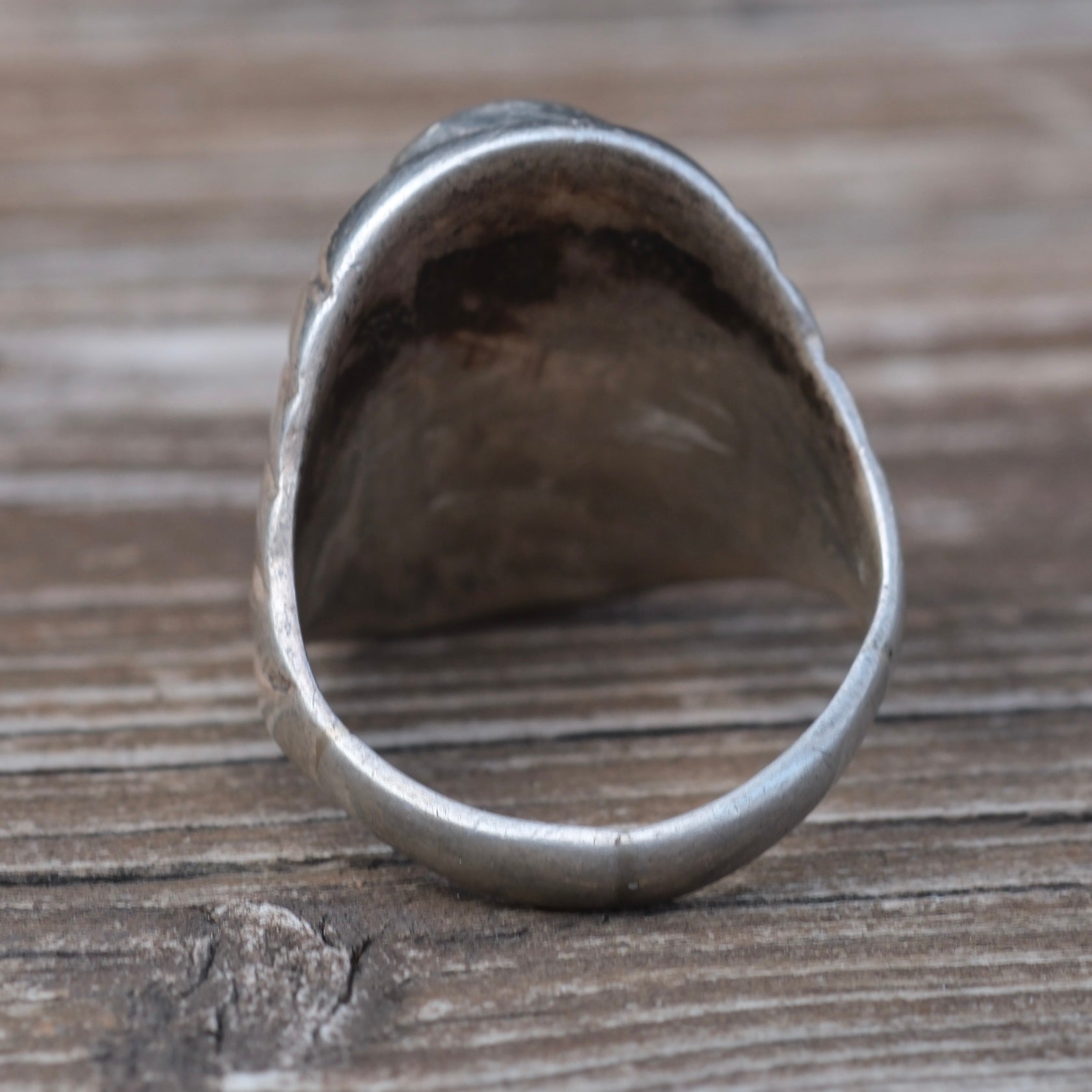 Vintage Sterling 2-Stone Turquoise Ring 9.5