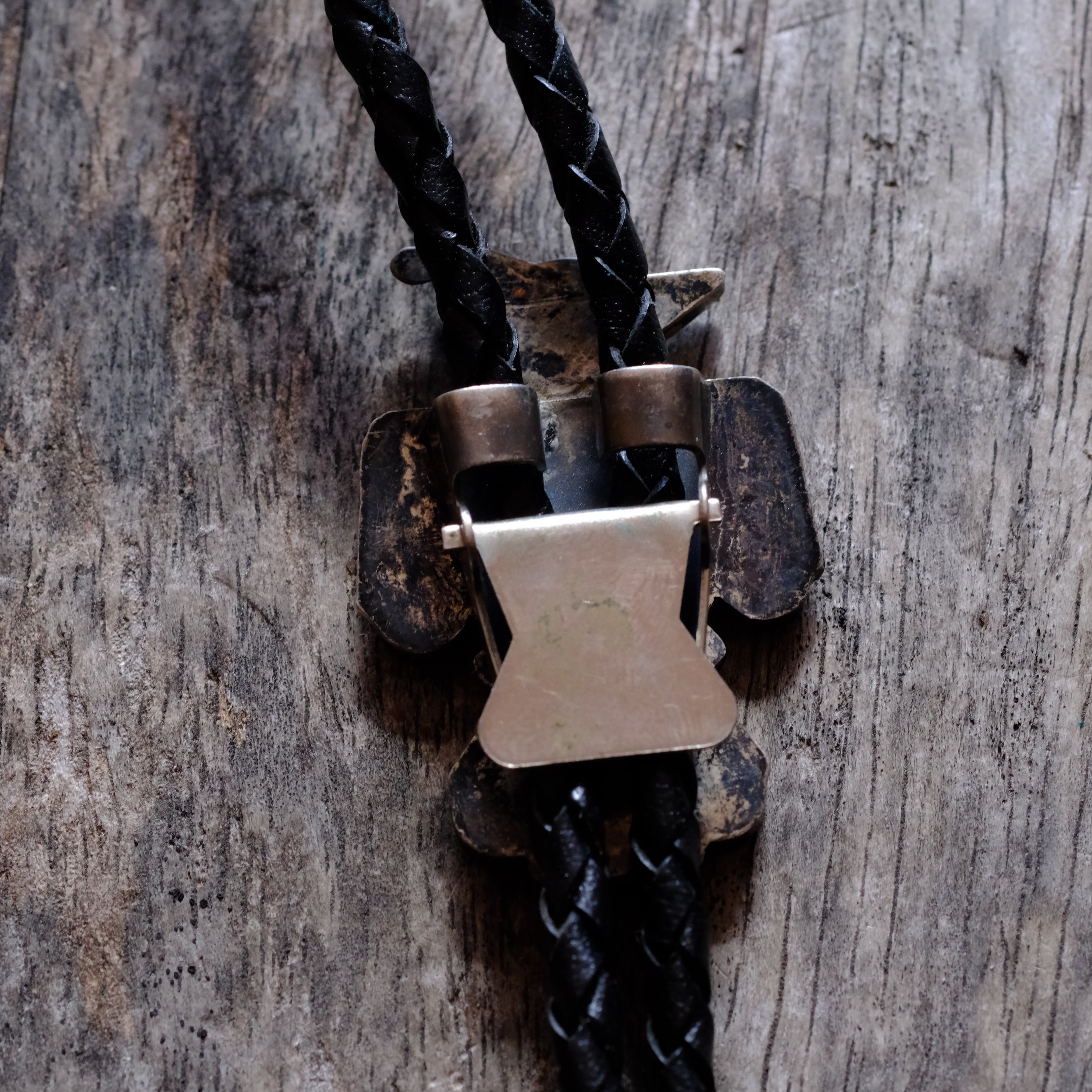 Vintage Sterling Multi Stone Inlay Thunderbird Bolo Tie