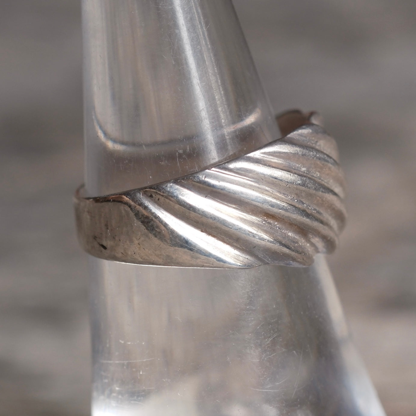 Vintage Sterling Silver Modernist Ring 6.5