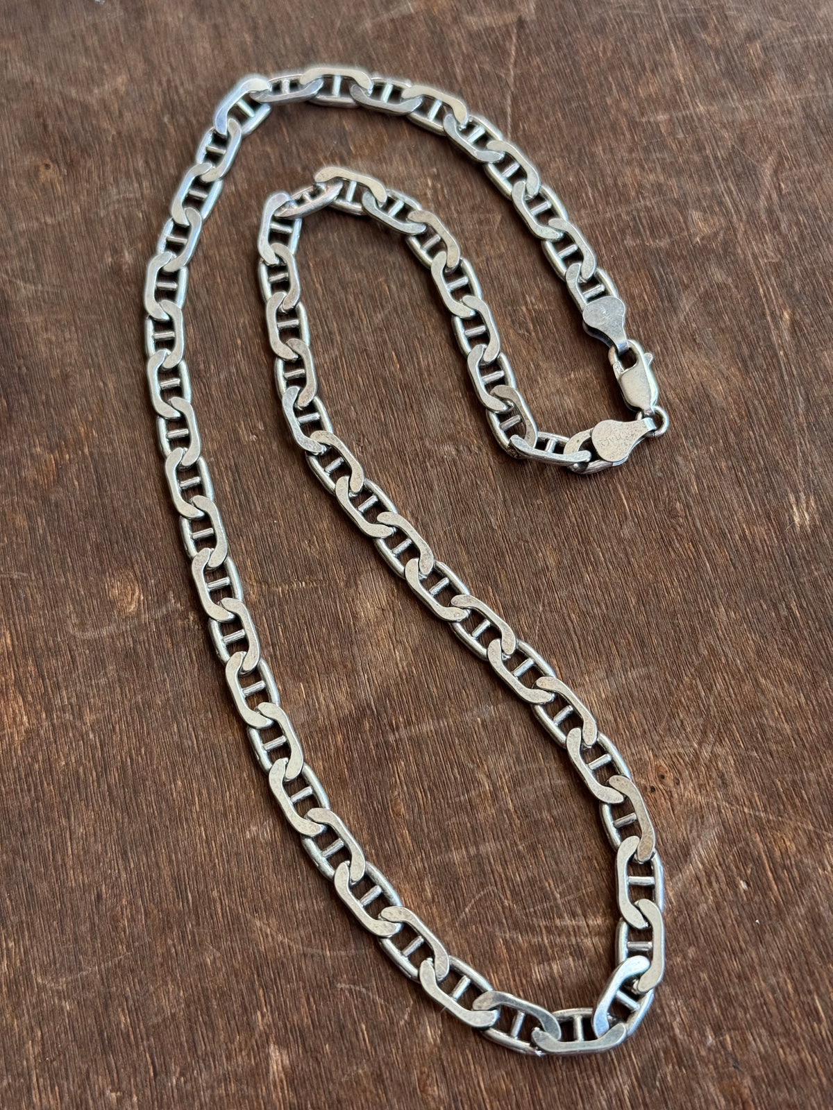Vintage Sterling Silver 18” Mariner Chain