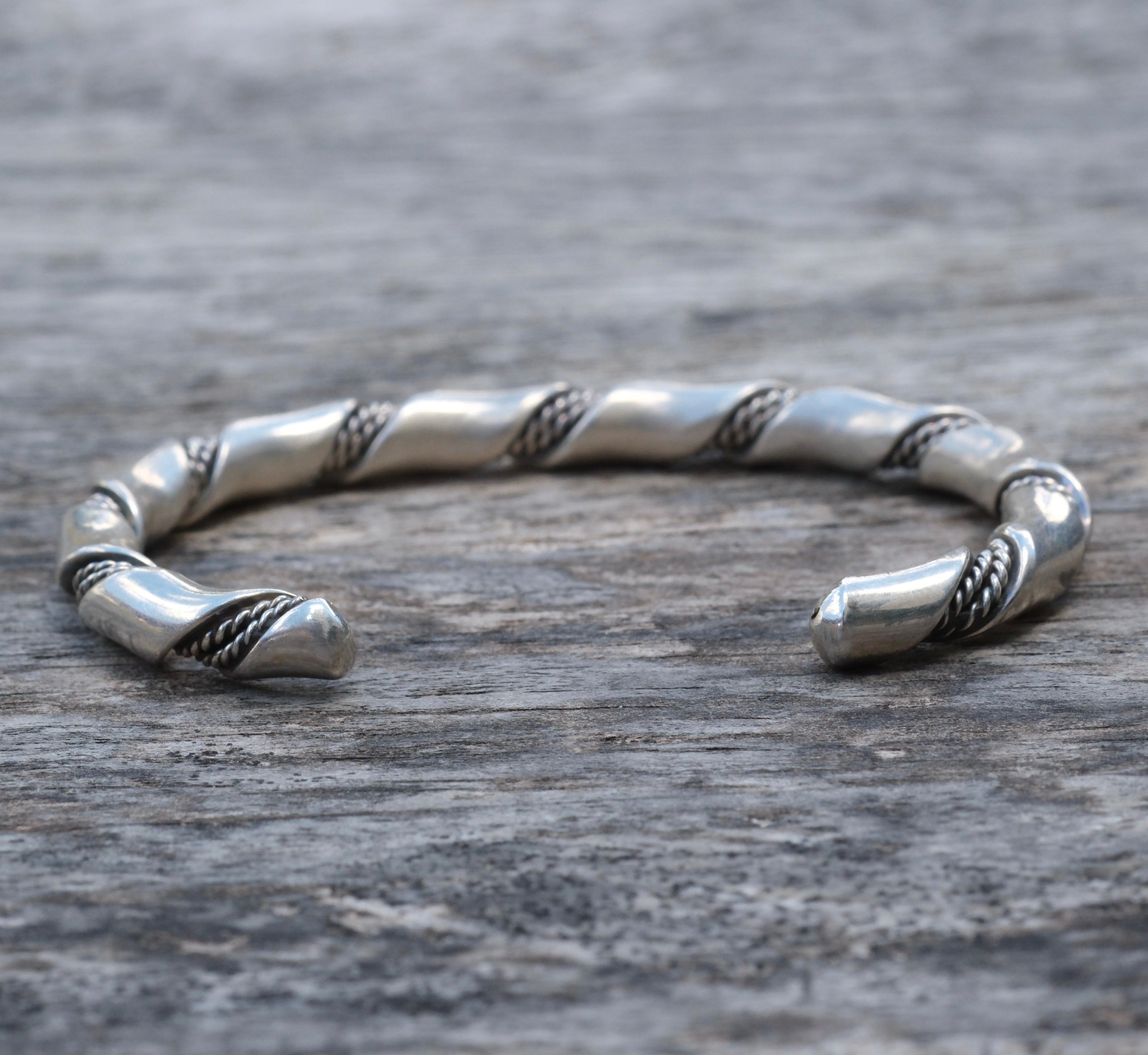 Vintage Sterling Silver Plated Twisted Cuff Bracelet