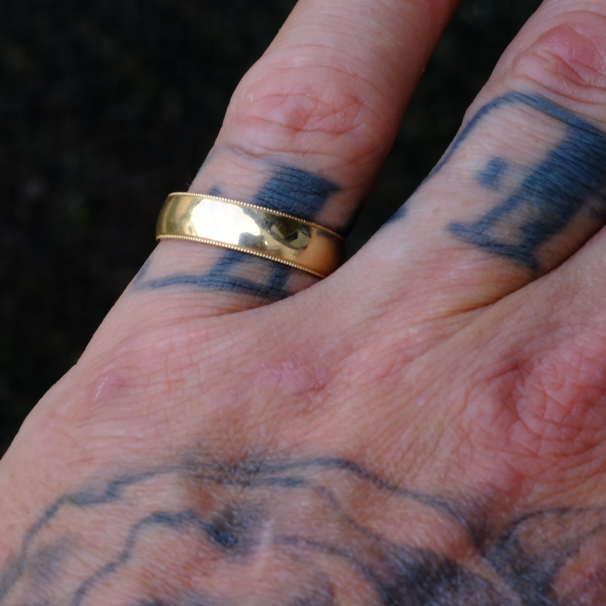 Vintage 14K Gold Band Ring 7.75
