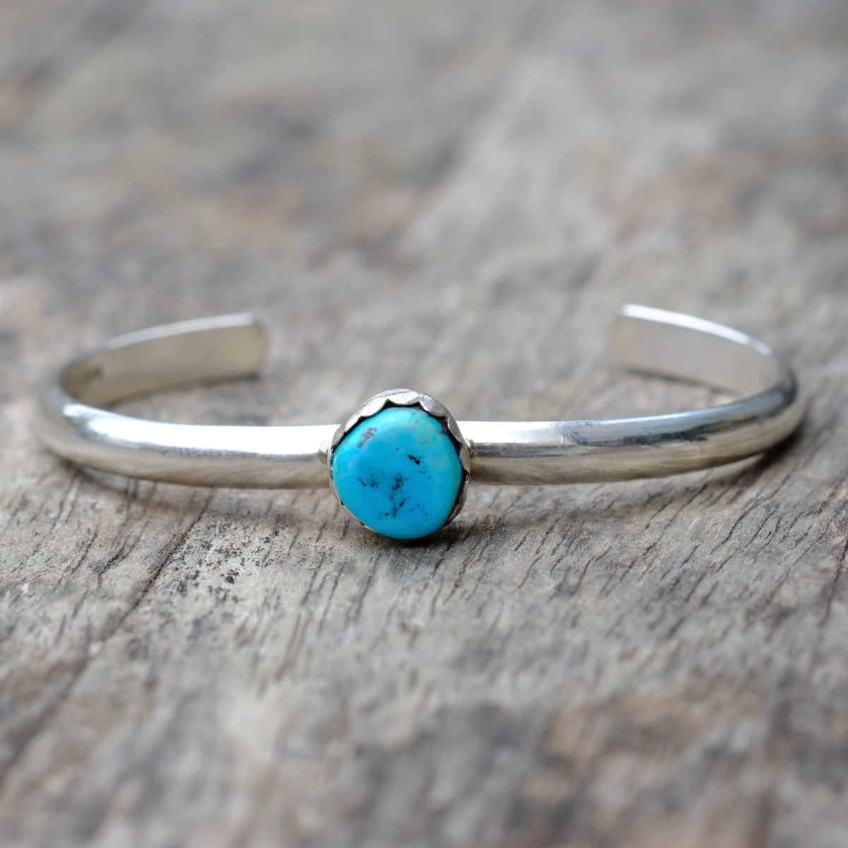 Vintage Sterling Silver Turquoise Cuff Bracelet