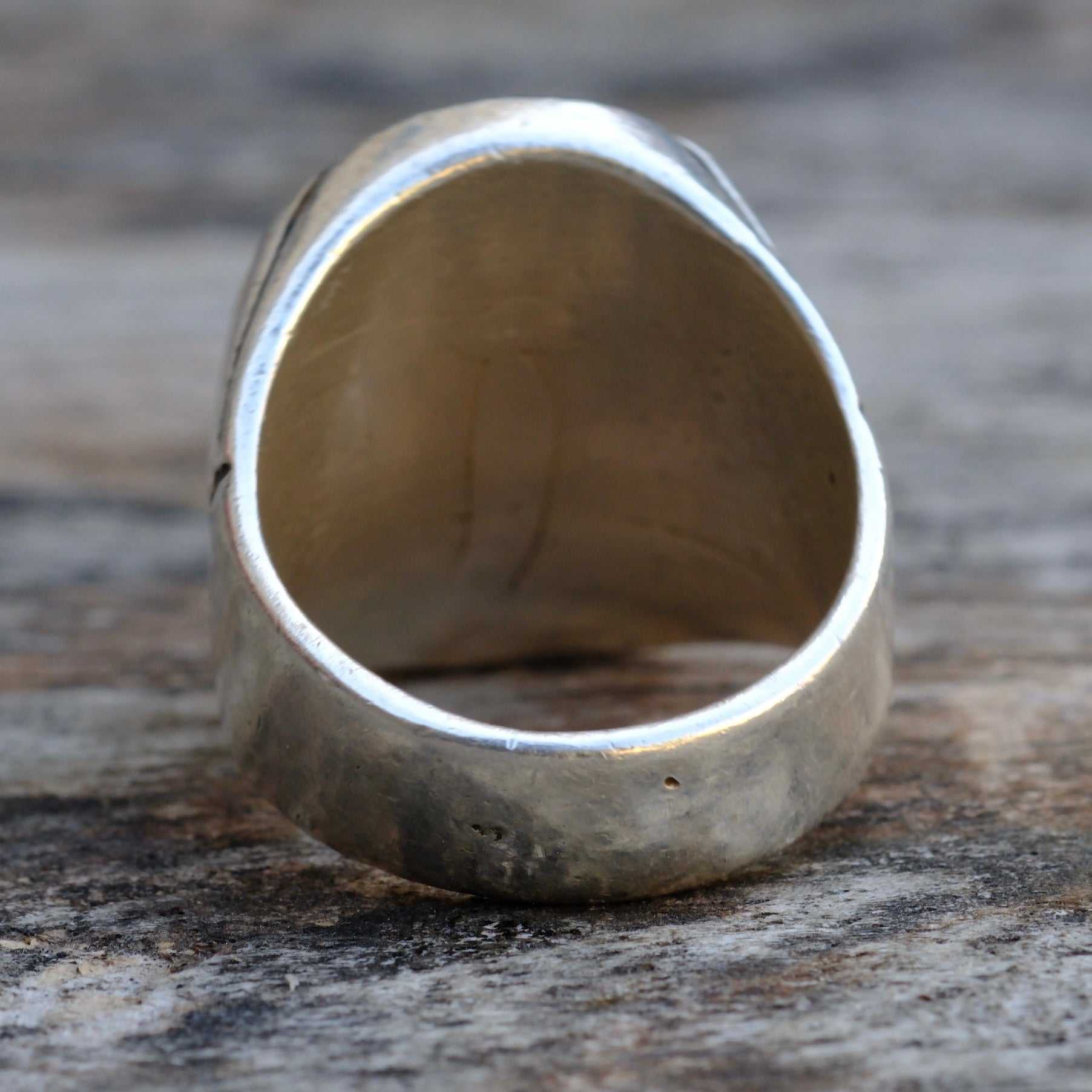 Vintage Sterling Multistone Inlay Ring 9.75