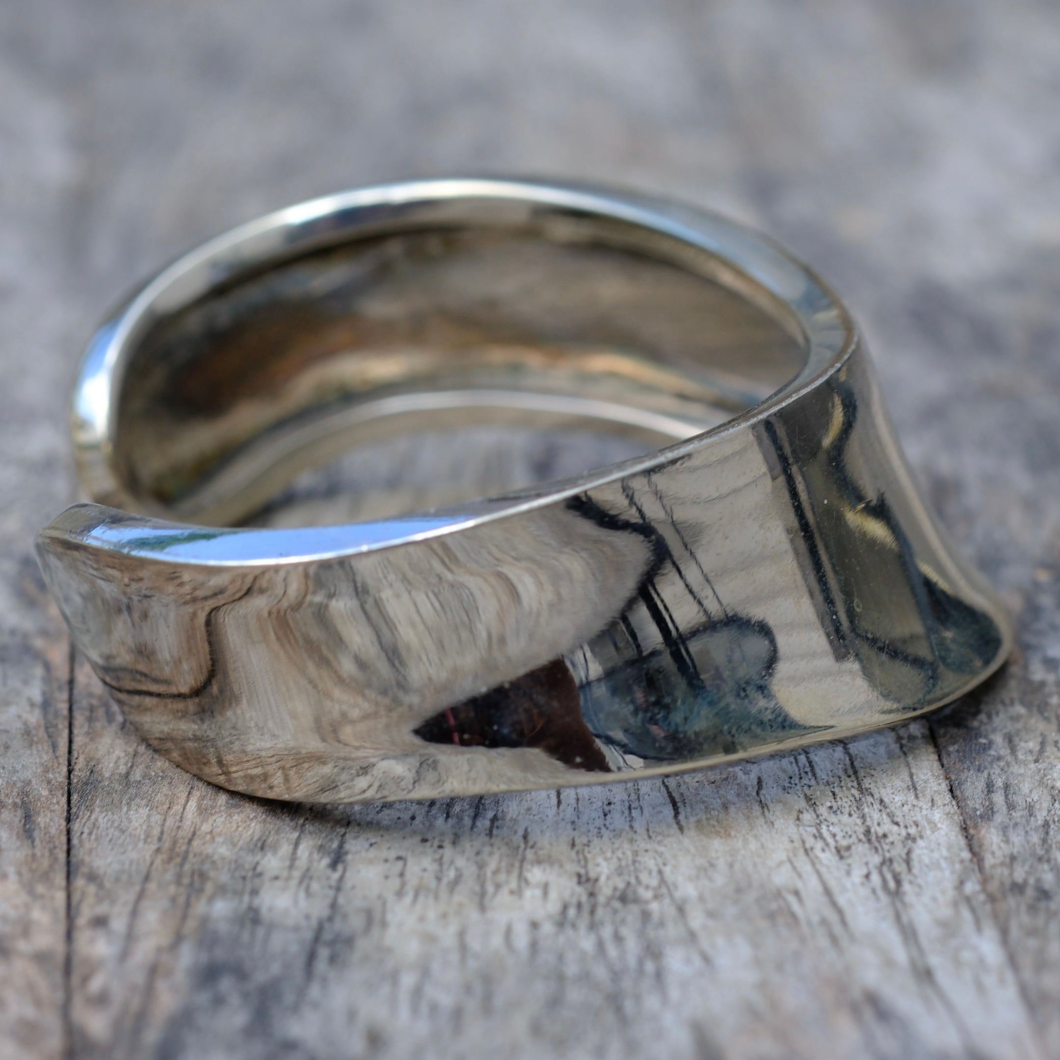 Vintage Sterling Silver Wide Cuff Bracelet