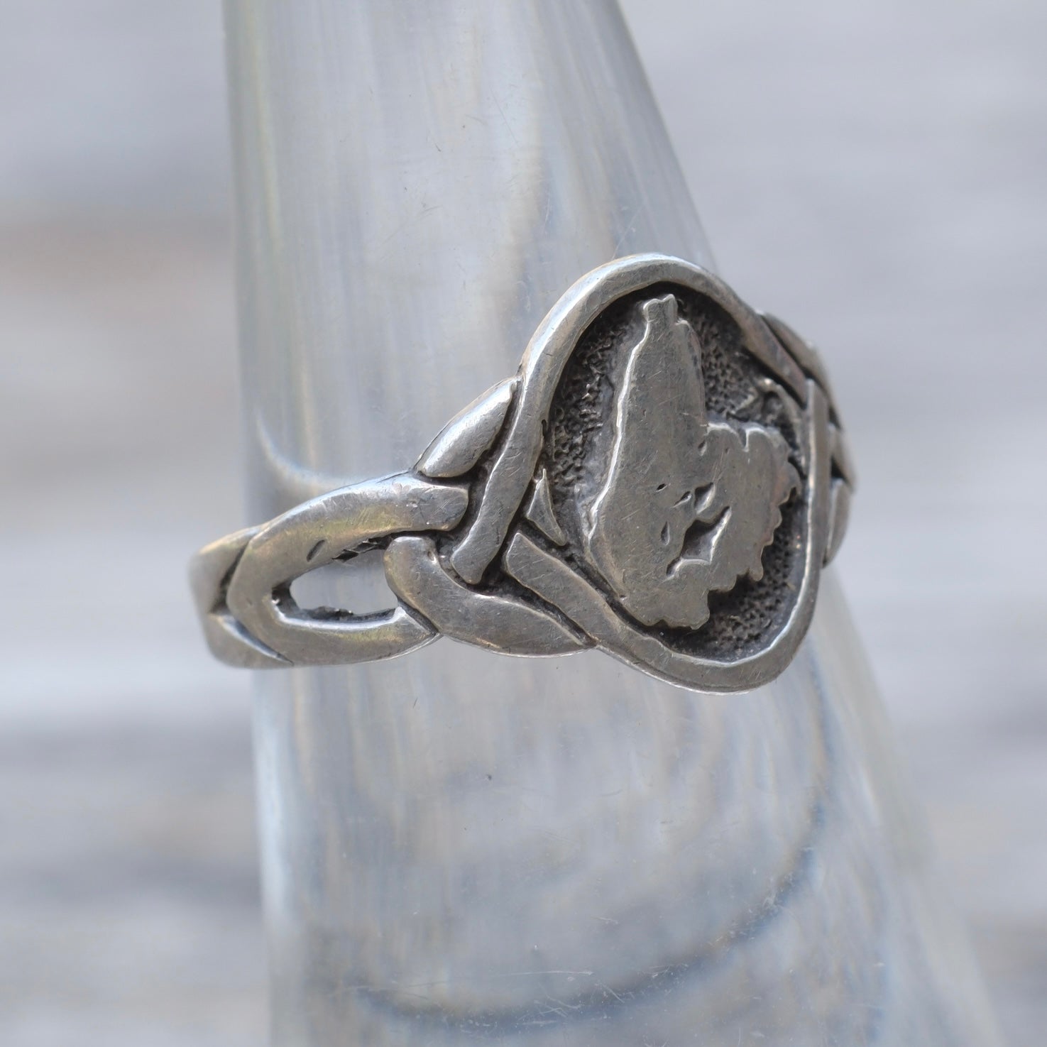Vintage Sterling Silver Signet Ring 6.5
