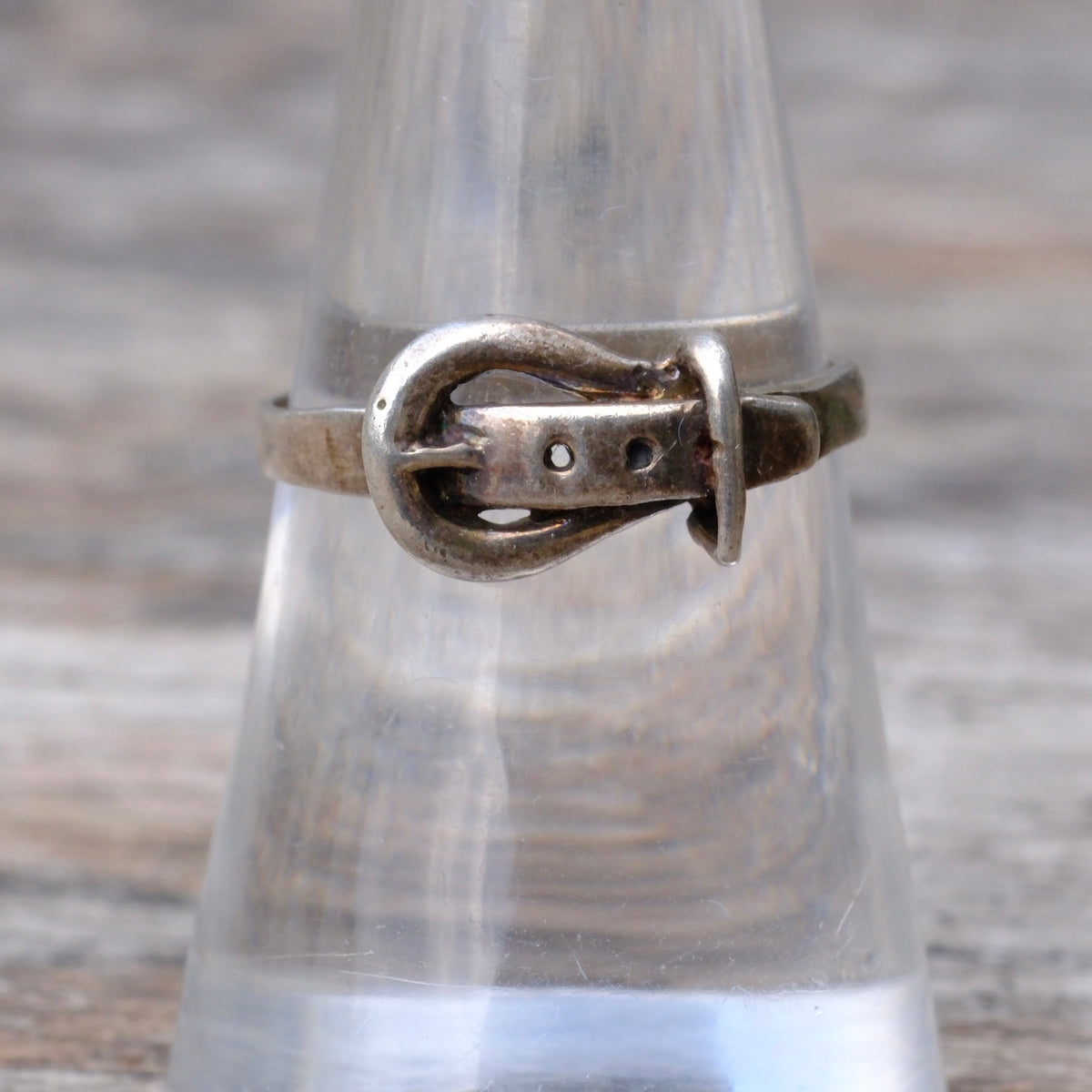 Vintage Sterling Silver Buckle Ring 7.75