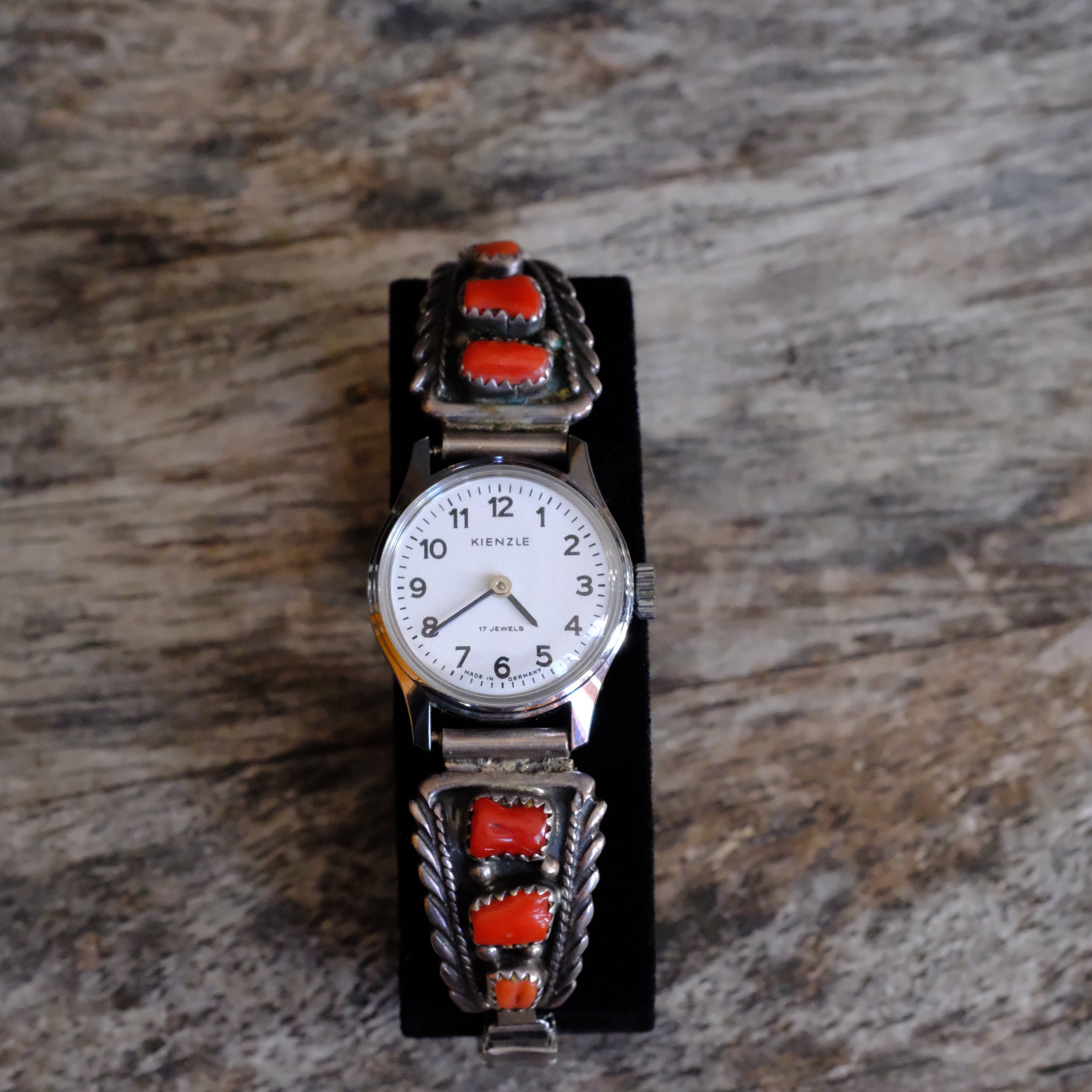 Vintage Sterling Coral Ladies Watch