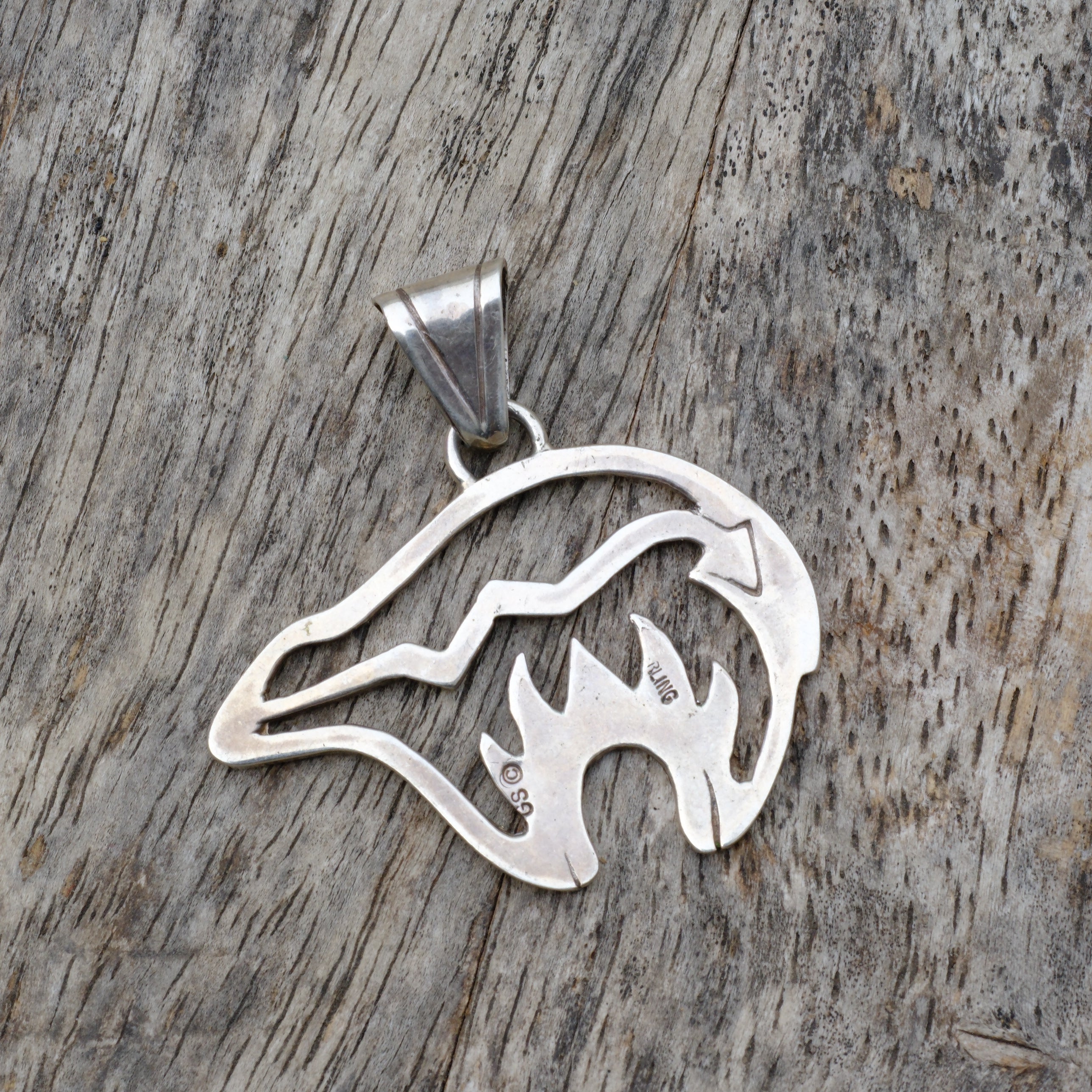 Vintage Sterling Bear Necklace