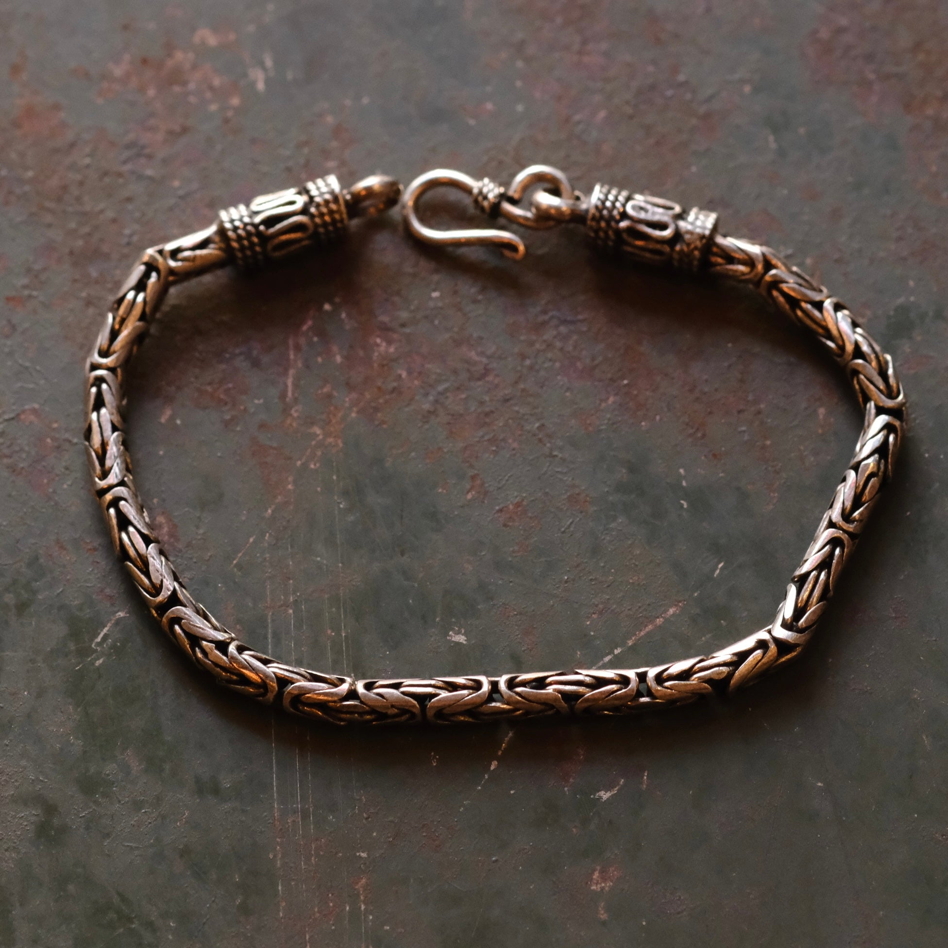 Vintage Sterling Byzantine Chain Bracelet