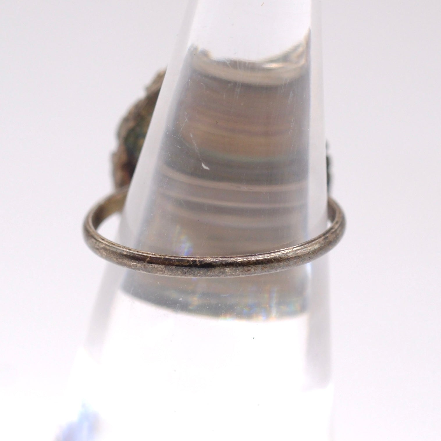 Vintage Sterling Turquoise Roper Ring 4