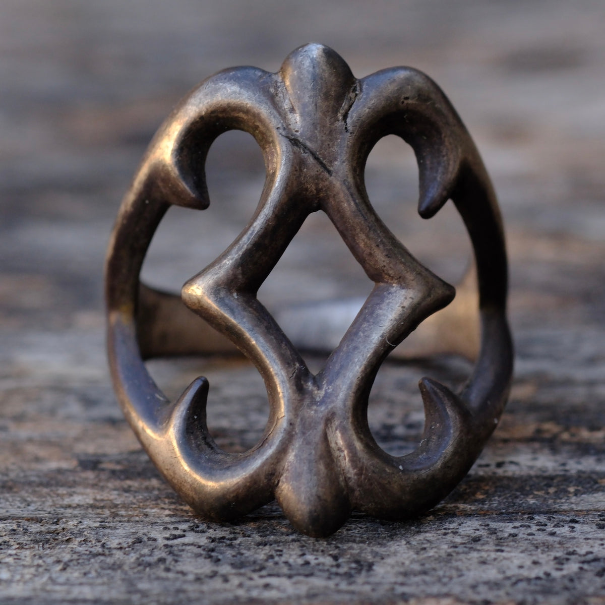 Vintage Sterling Silver Sandcast. Ring 10.5