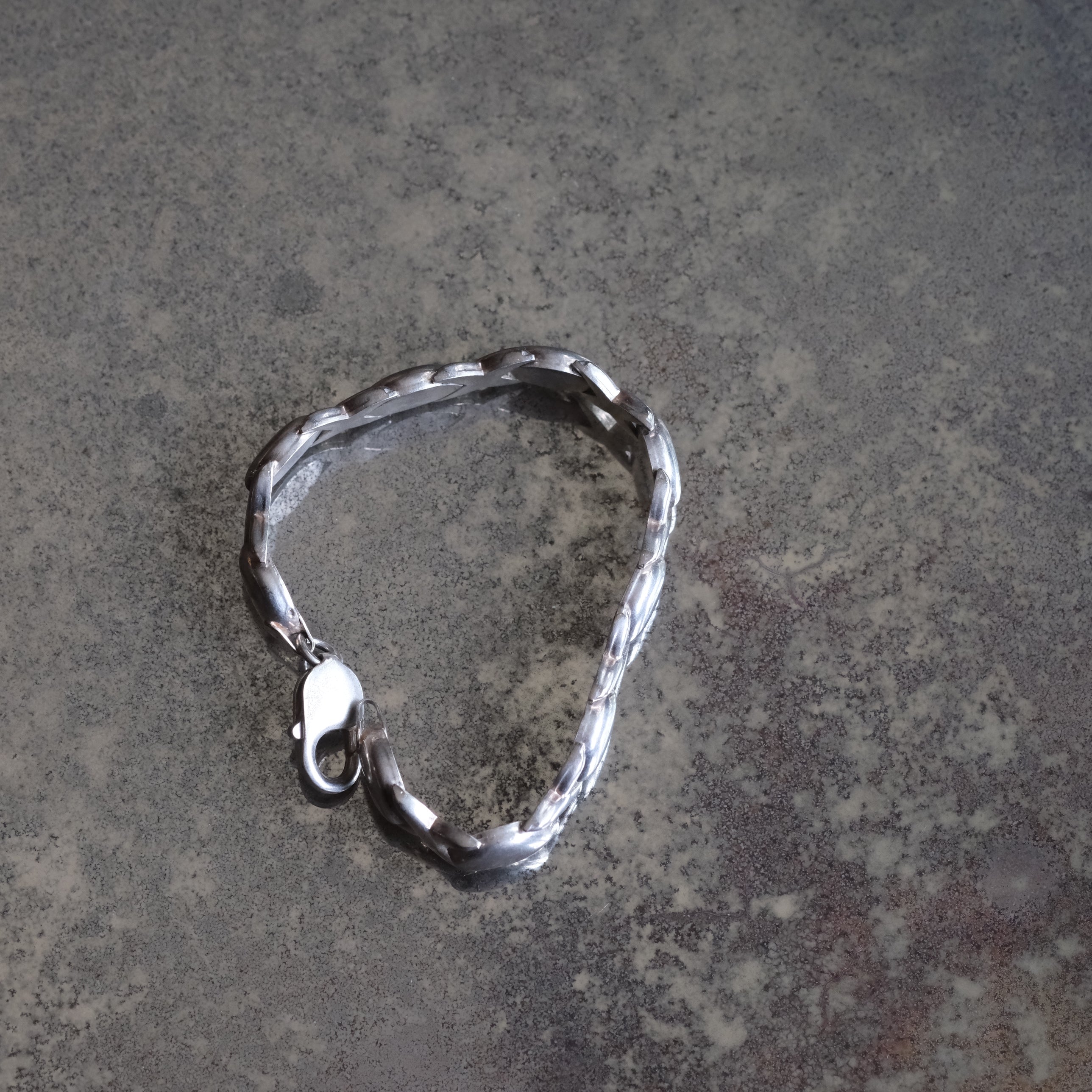 Vintage Sterling XO Chain Bracelet 7.5"