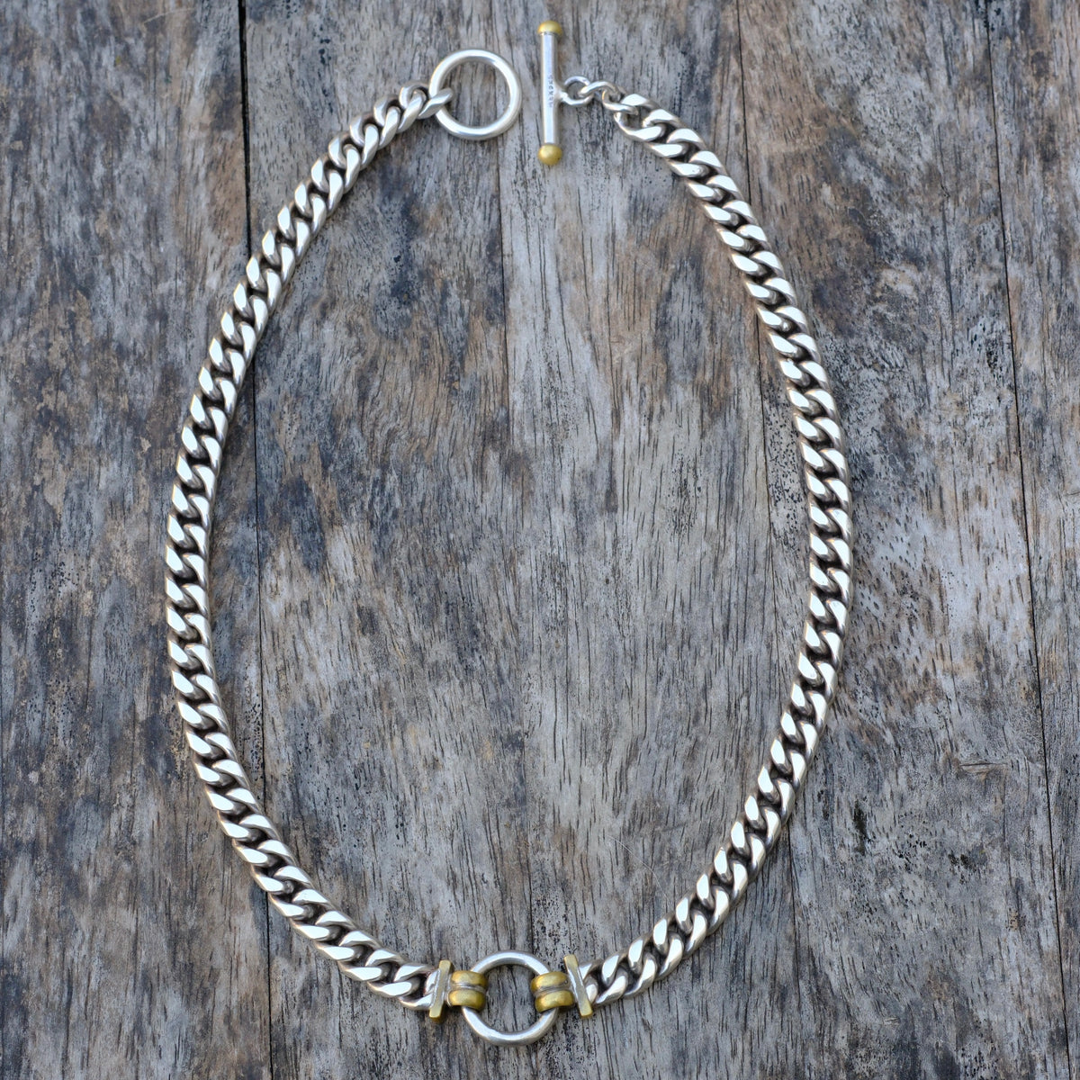 HEAVY Vintage Sterling Silver curb Chain Necklace