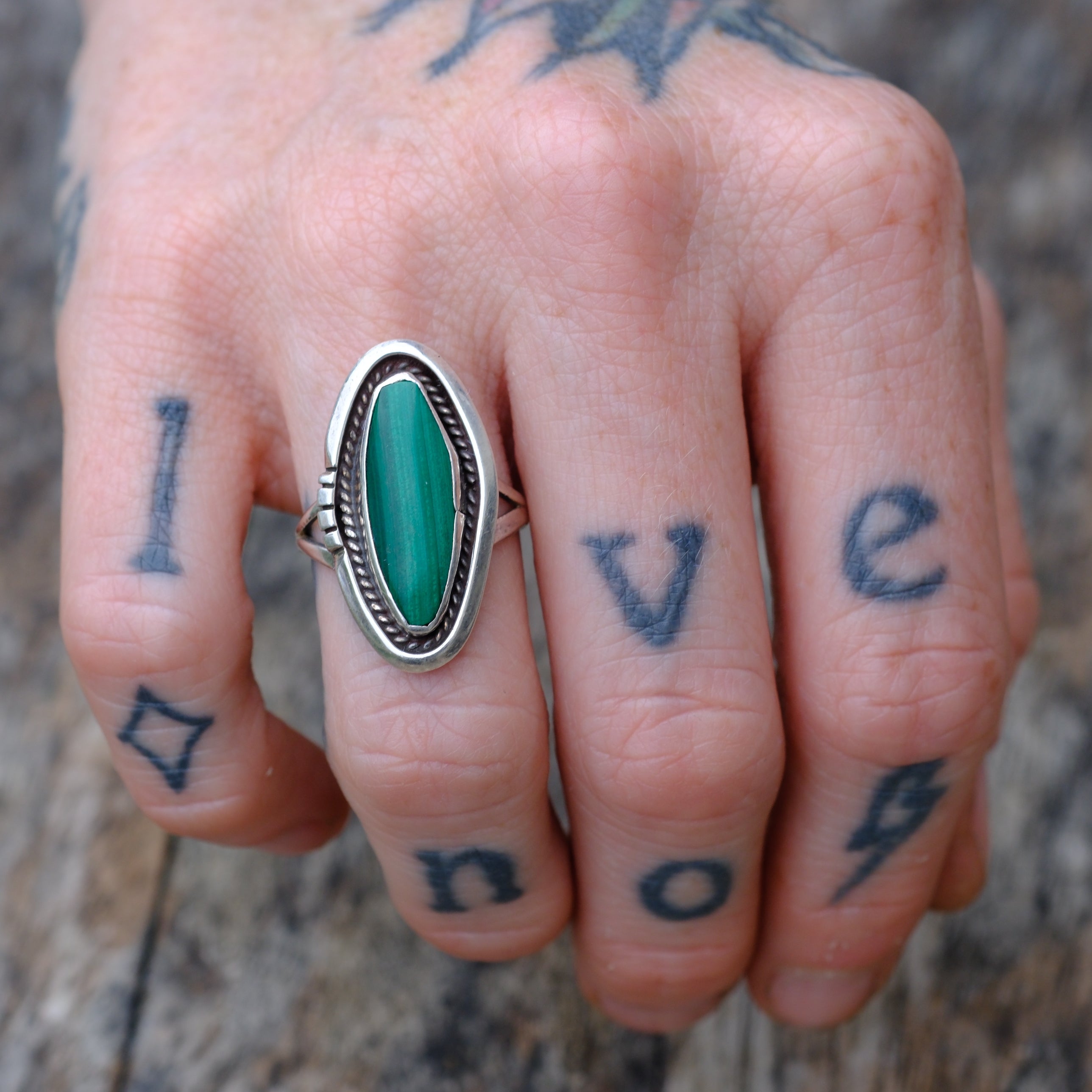 Vintage Sterling Turquoise Ring 6.25